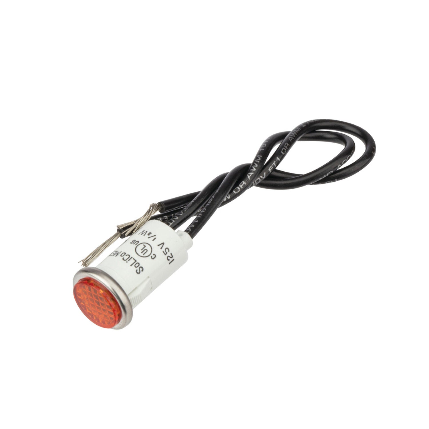 NSI 79755LW Round Indicator Light Amber Lens Stainless Bezel Hot on Sale