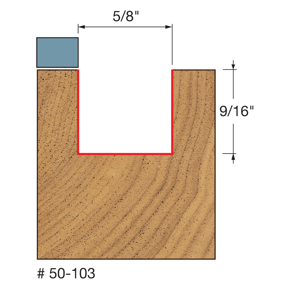 Freud 50-103 5/8″ Top Bearing Flush Trim Bit (Carbide Height: 9/16″) Online Hot Sale