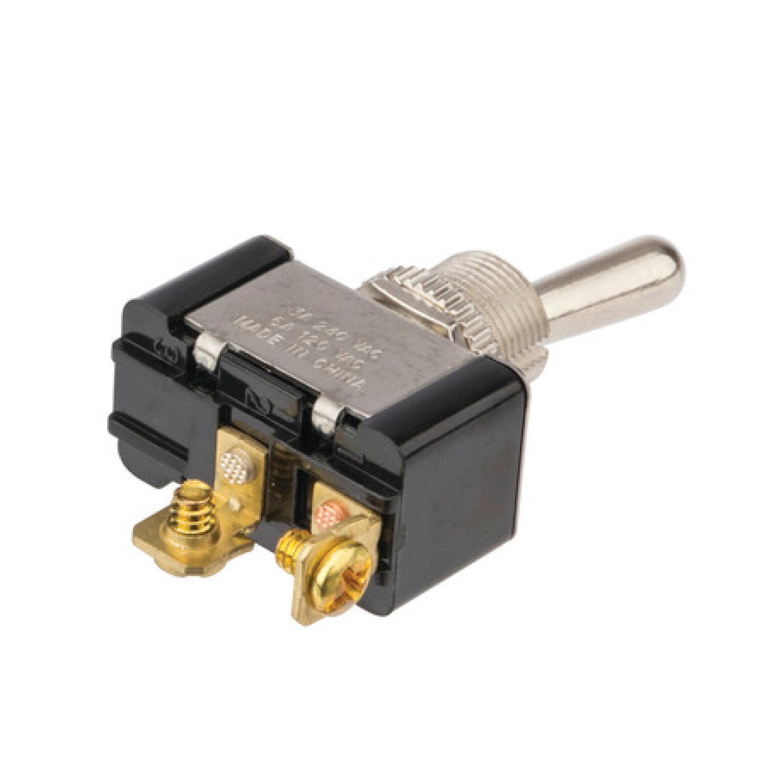 NSI 78110TS Toggle Switch SPST 6 Amps Off-On Circuit Bat Br/Ni Screw Connection Online Sale