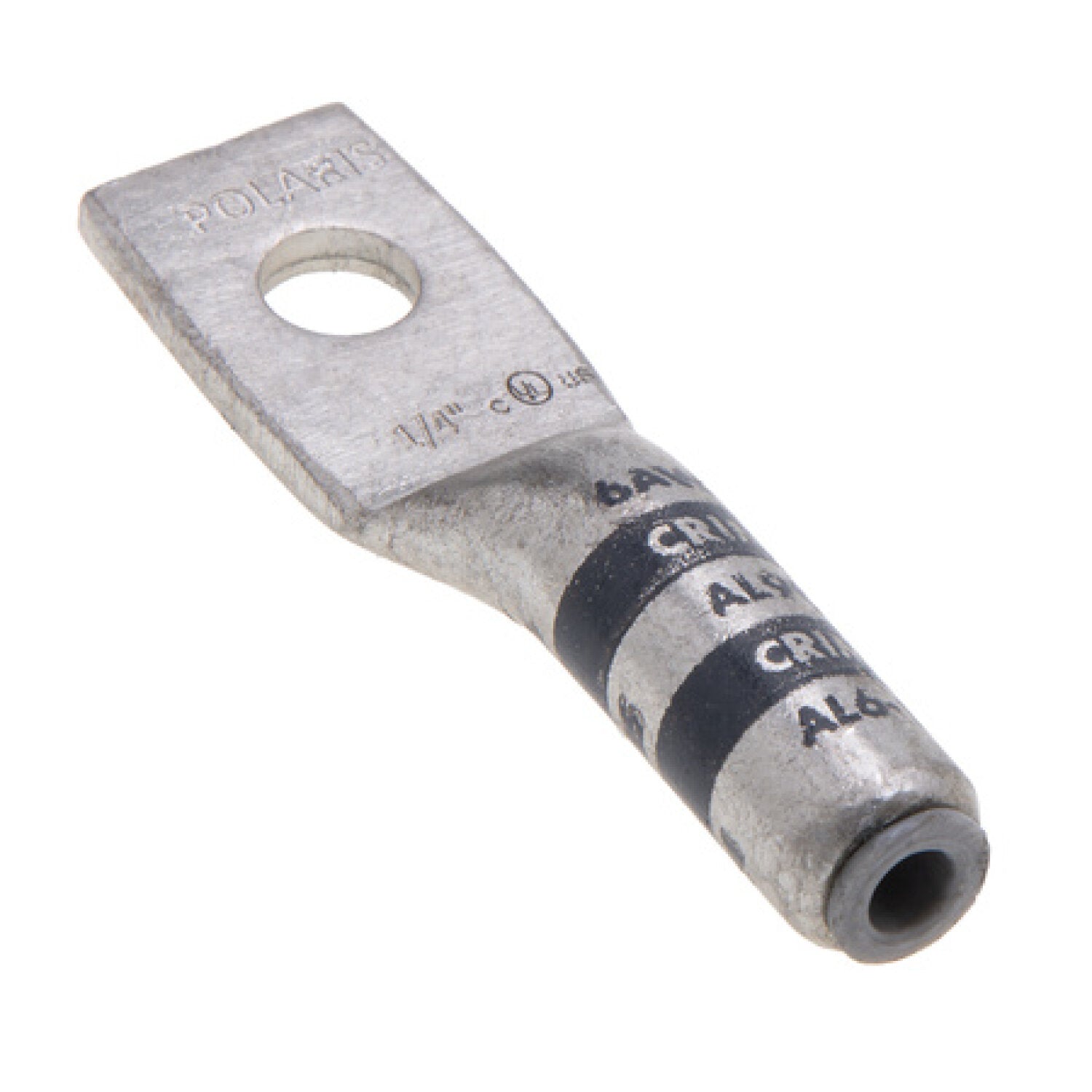 NSI AL6-14 6 AWG 1/4” 1-Hole Aluminum Long Lug – Gray Sale
