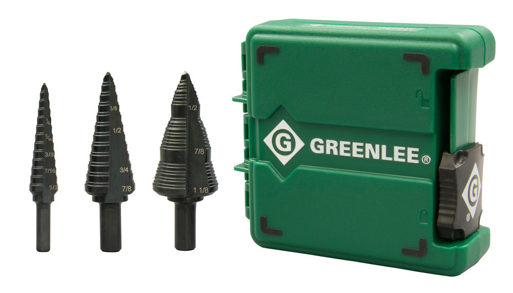 Greenlee GSBSET3 Step Bit Set (#1, #4, #9) on Sale