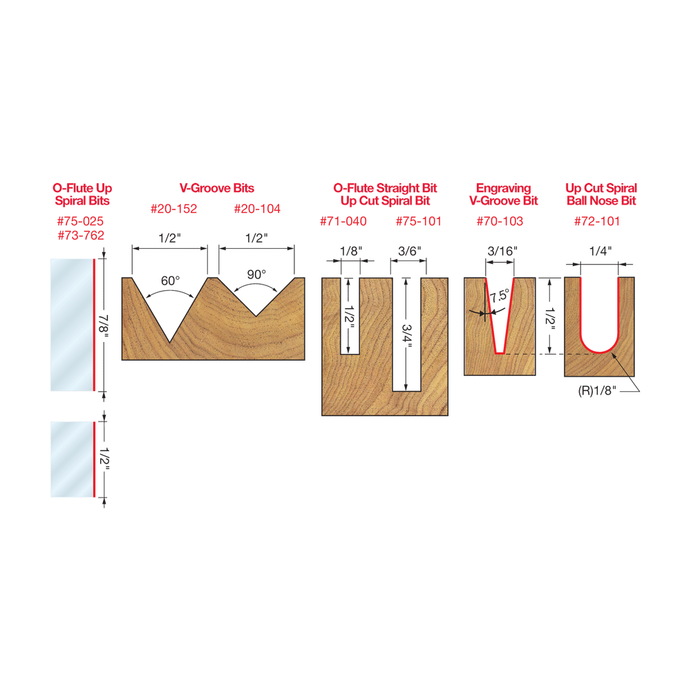 Freud 87-208 8 Piece CNC Router Bit General Purpose Set Discount