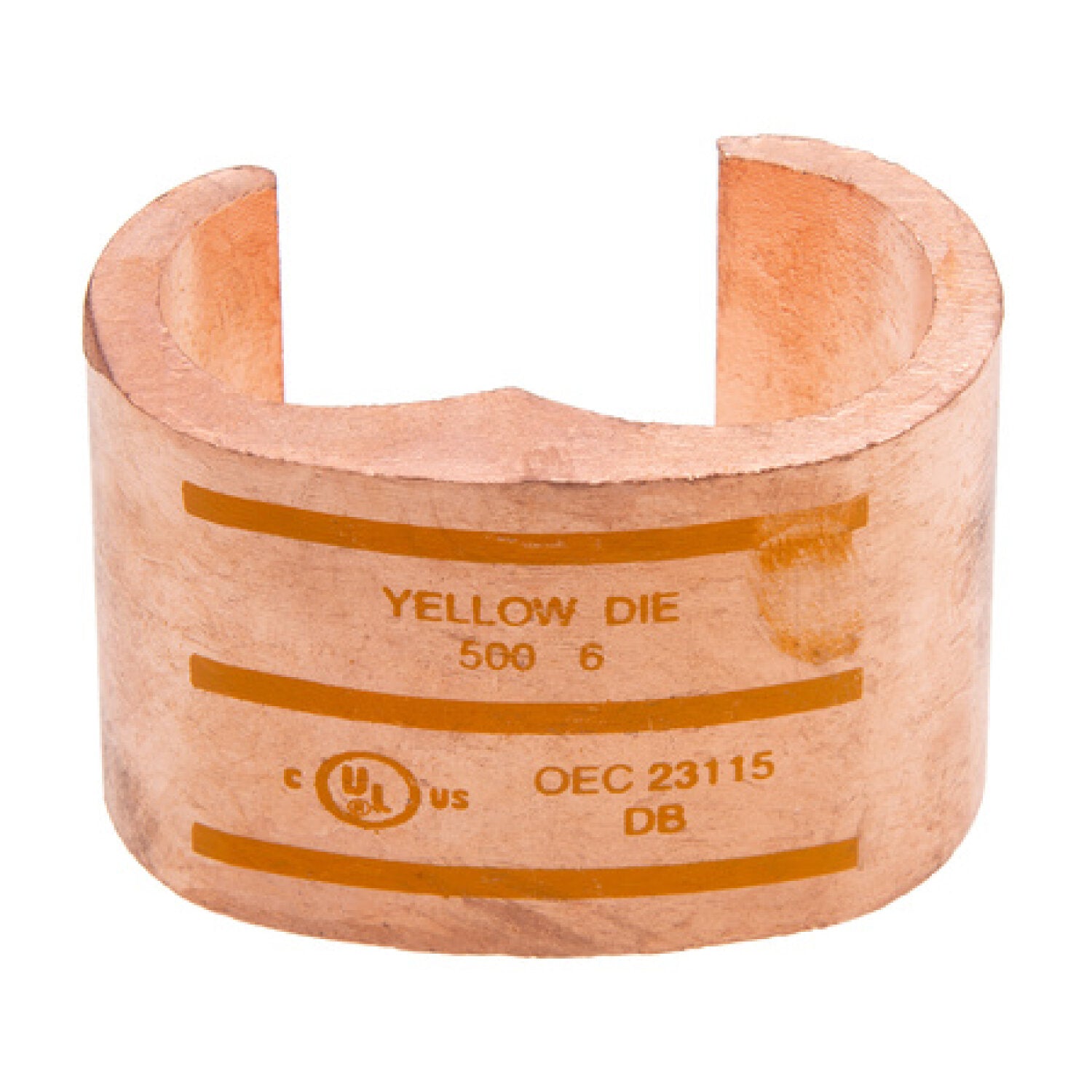 NSI CTH-115 Copper C-Shape Tap – Yellow 500 MCM – 250 MCM Supply