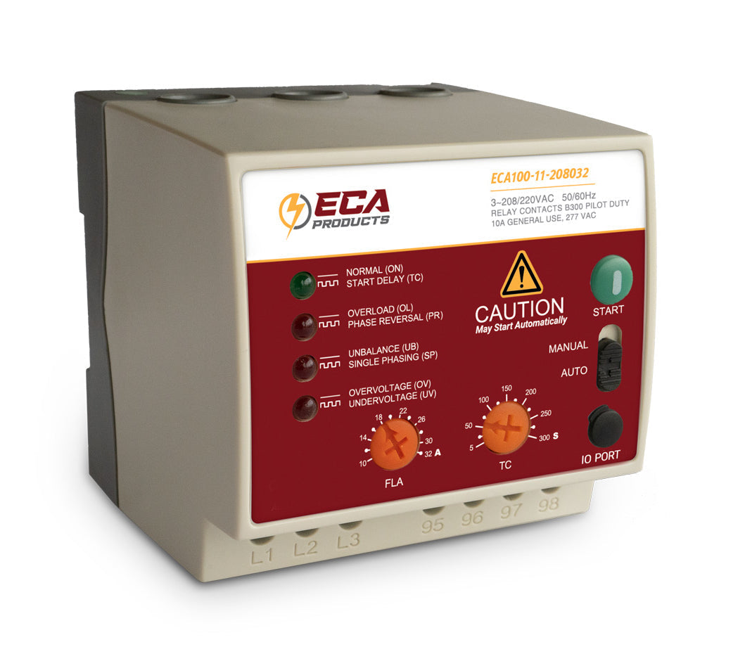 ICM Controls ECA100-11-480032 3-PHASE Motor Protection Relay 440/480VAC 10-32A on Sale