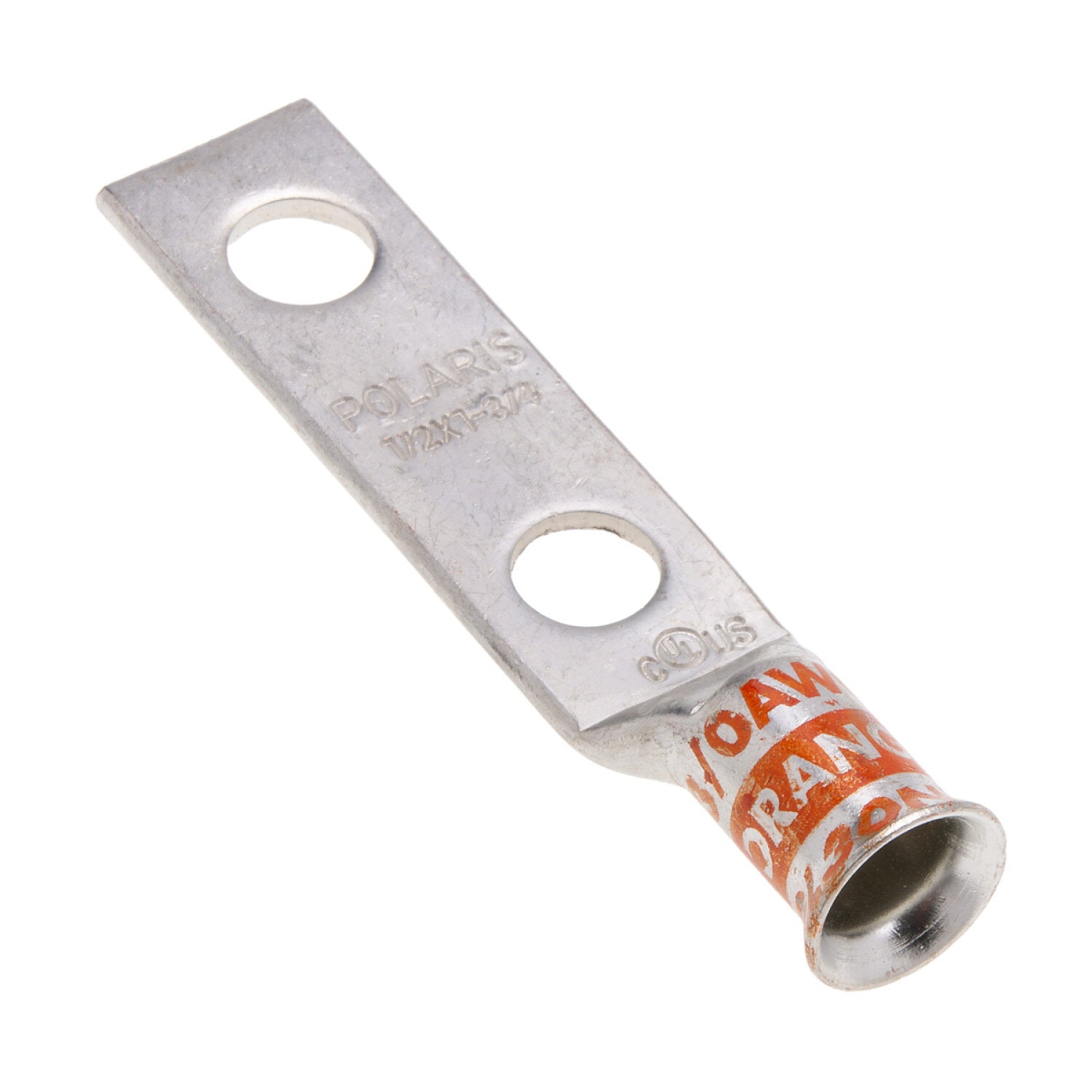 NSI GL30NB 3/0 AWG 1/2” 2-Hole Copper Short Lug – Orange – Bell End Online Hot Sale