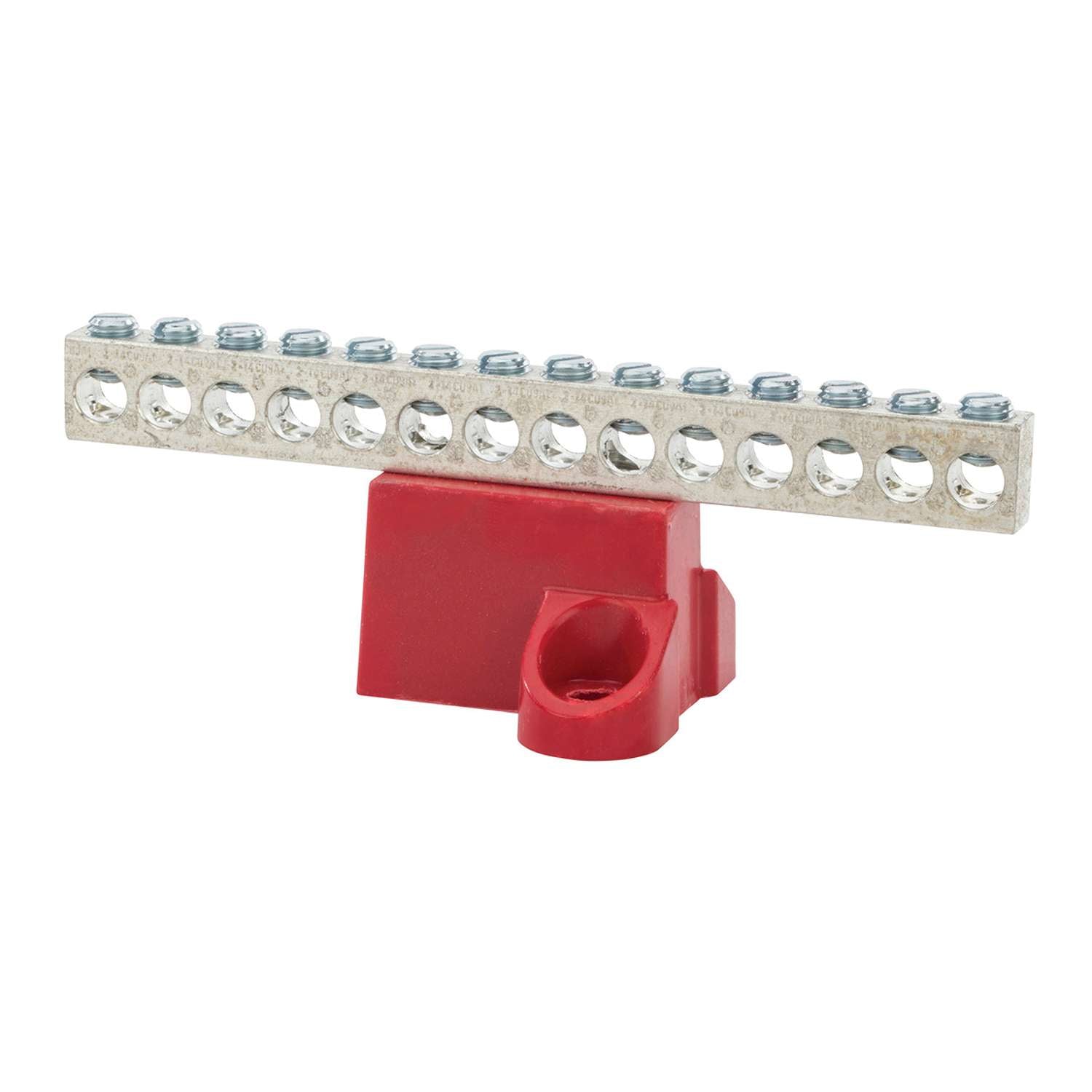 NSI GBA2-14 Aluminum Isolated Ground Bar, AL/CU 2-14 AWG Range, 14 Circuits Online now