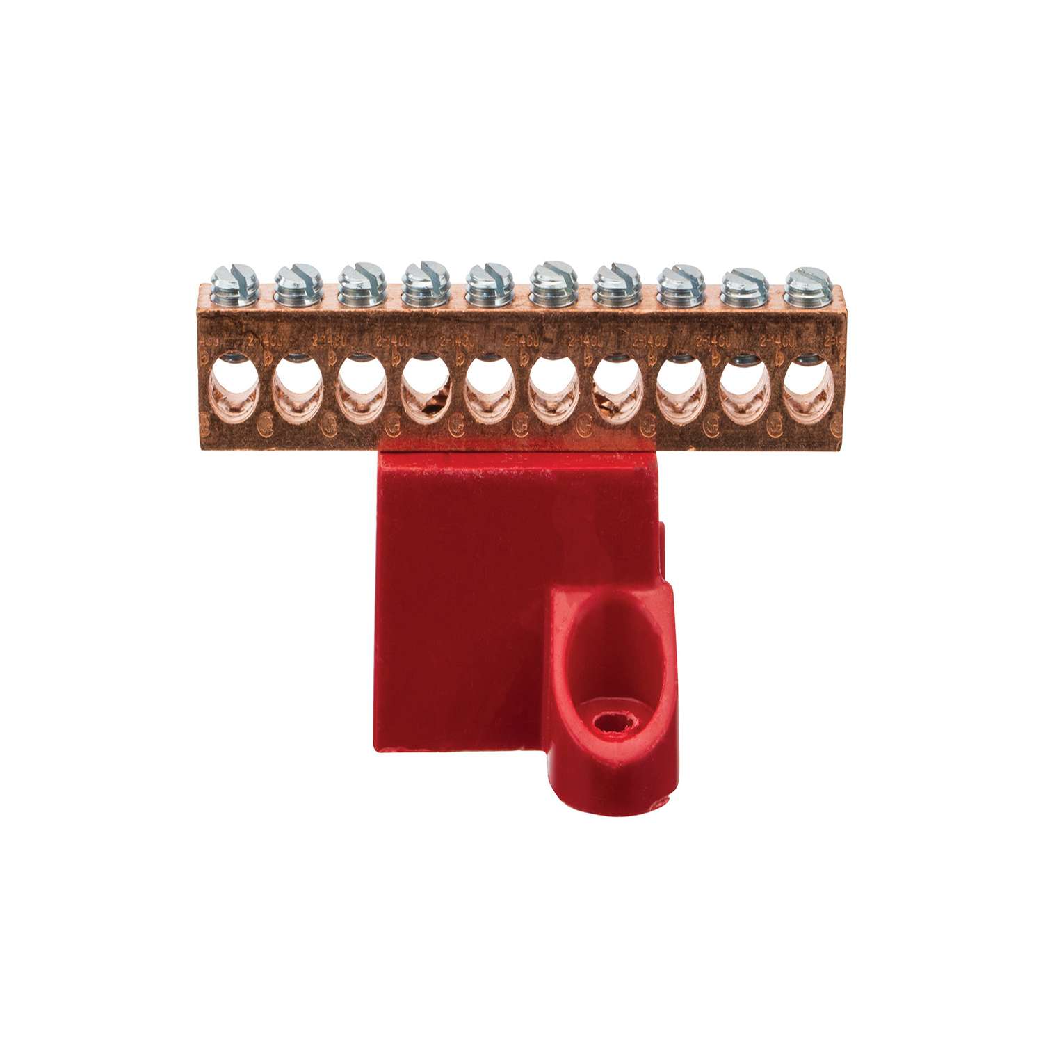 NSI GBC2-10 Copper Isolated Ground Bar, CU 2-14 AWG Range, 10 Circuits Online