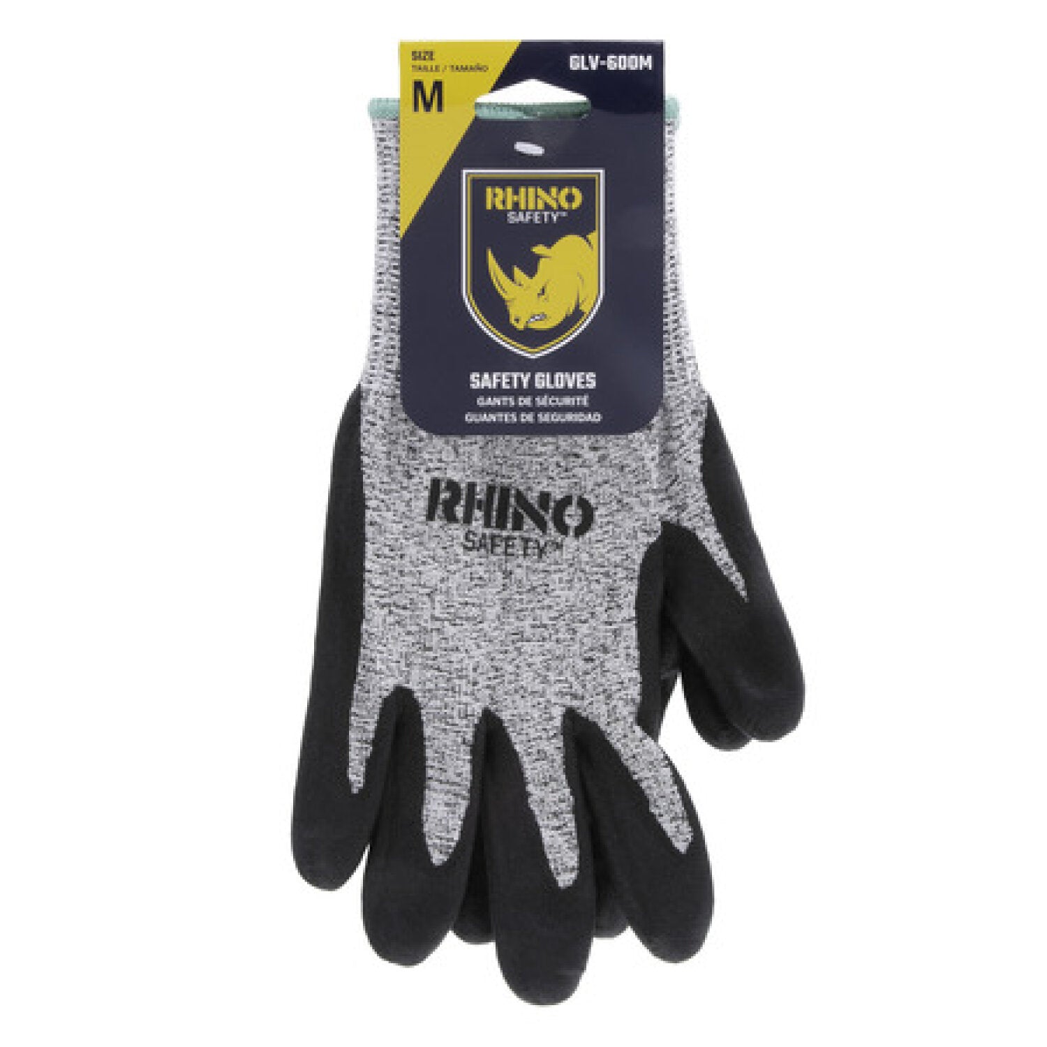 NSI GLV-600M Black/White HPPE Nylon Cut-Resistant Gloves, Nitrile Palm, Medium Online Sale
