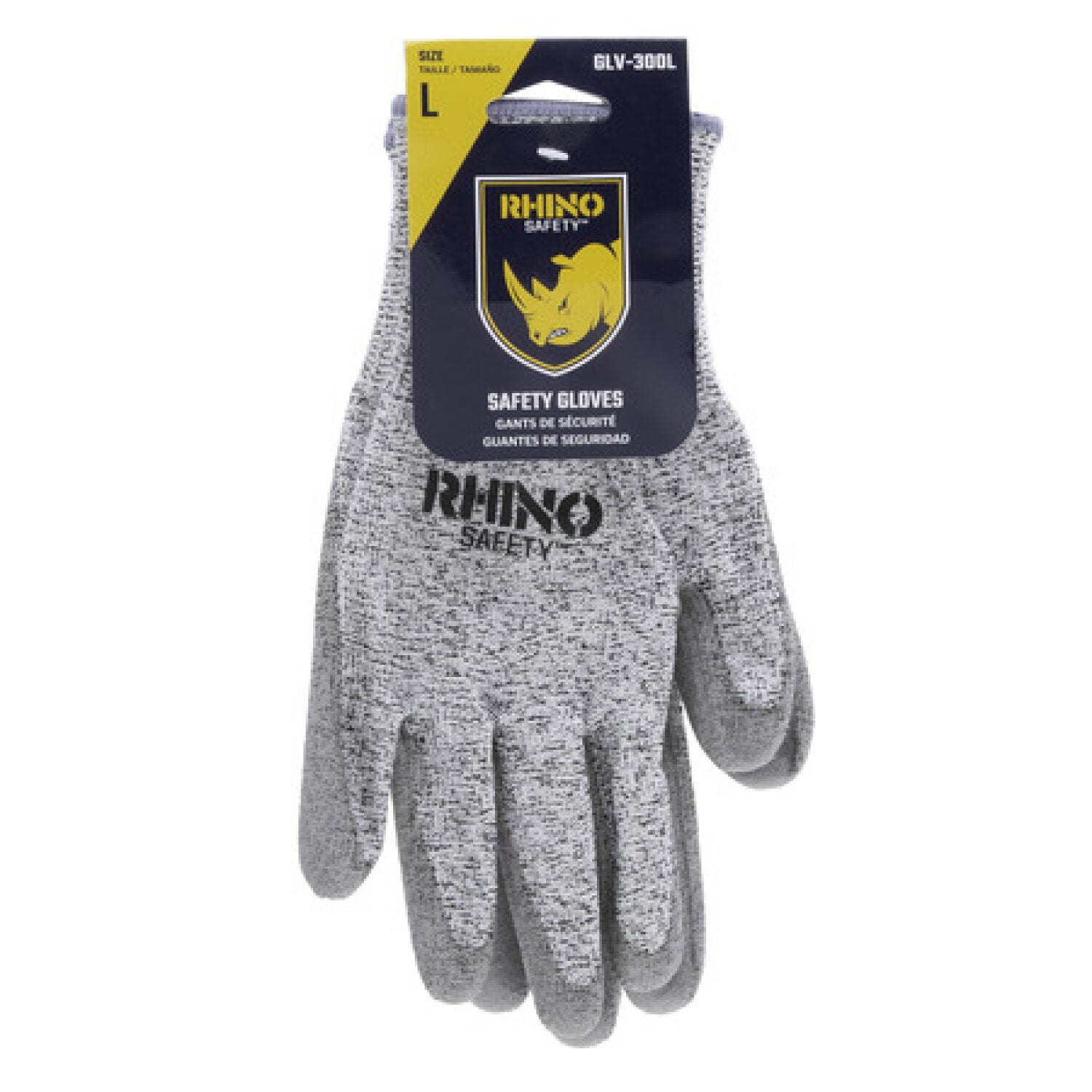 NSI GLV-300L Black/White Nylon Cut-Resistant Gloves, Nitrile Palm, Large on Sale