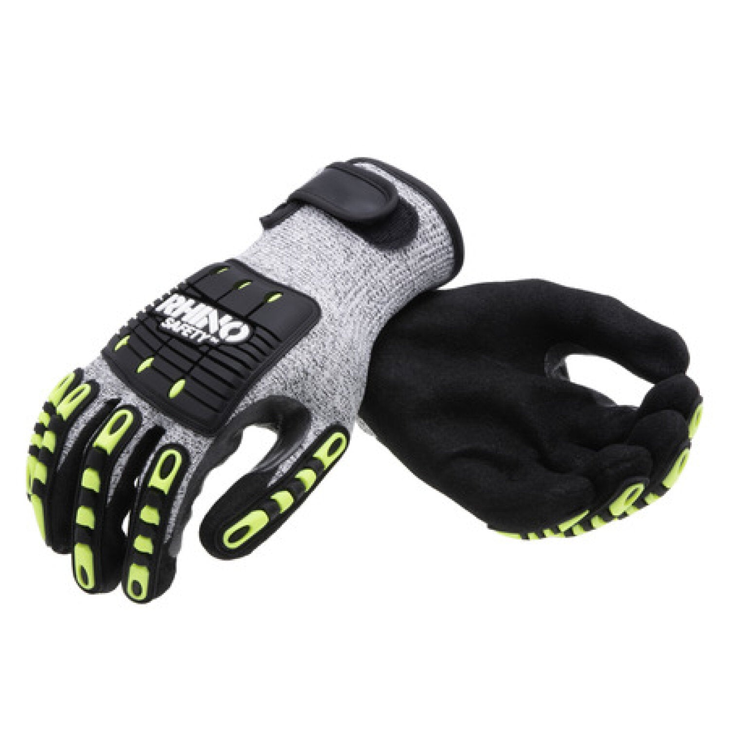 NSI GLV-800L White/Black Nylon A4 Cut-Resistant Gloves, Nitrile Palm, Large Online Sale