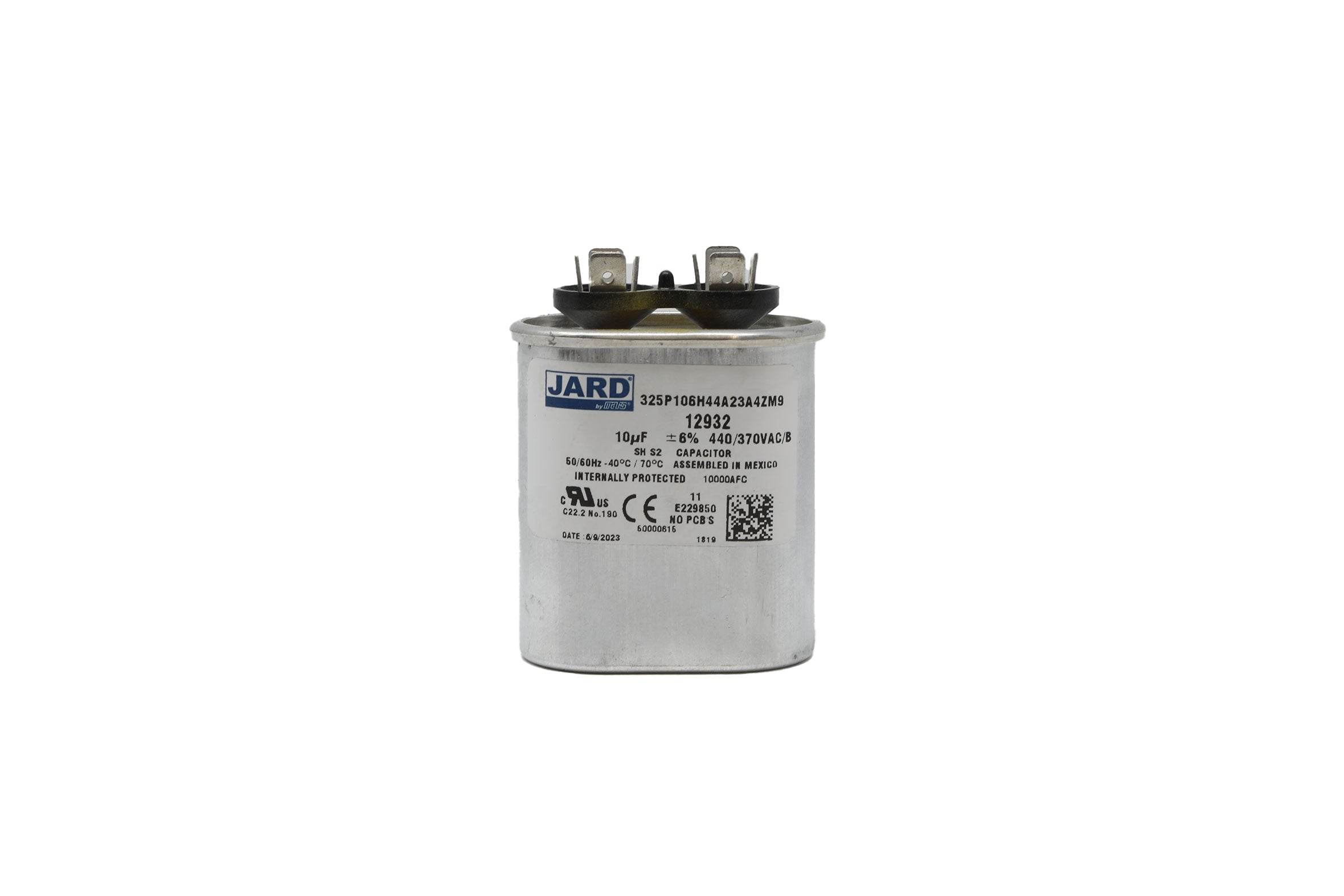 Jard 12932 10 MFD 440V Motor Run Capacitor, Oval Hot on Sale