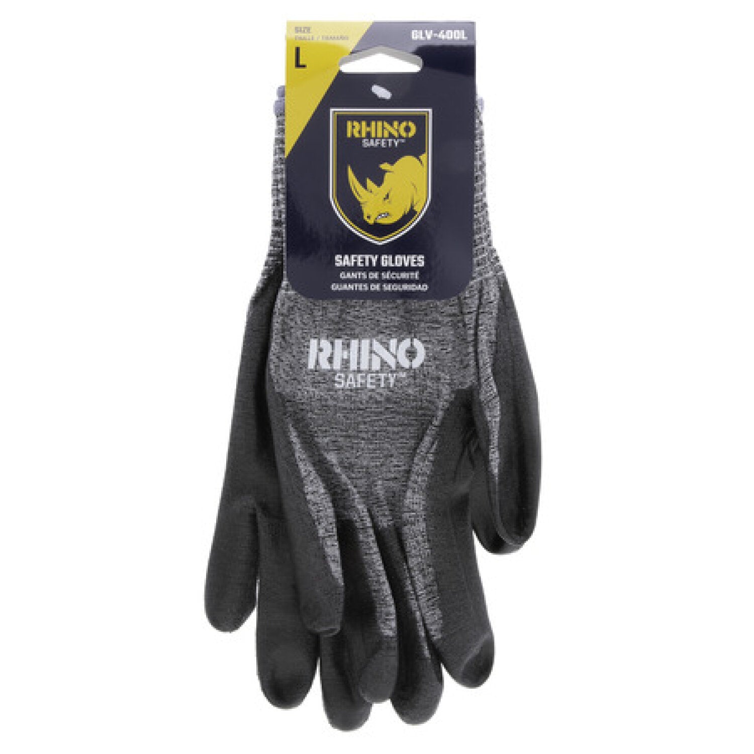 NSI GLV-400L Gray HPPE Nylon Cut-Resistant Gloves, Polyurethane Palm, Large Fashion