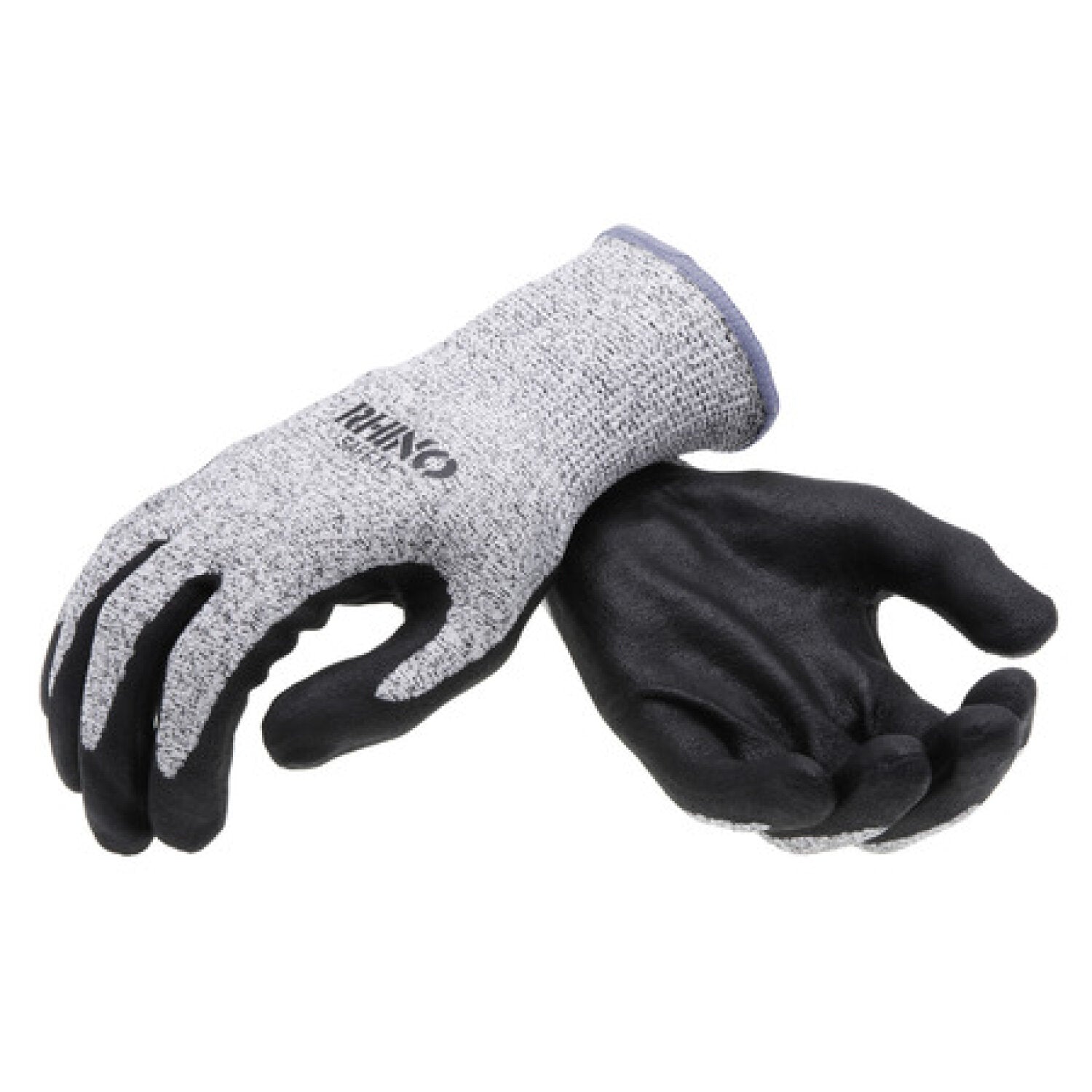 NSI GLV-600L Black/White HPPE Nylon Cut-Resistant Gloves, Nitrile Palm, Large Discount