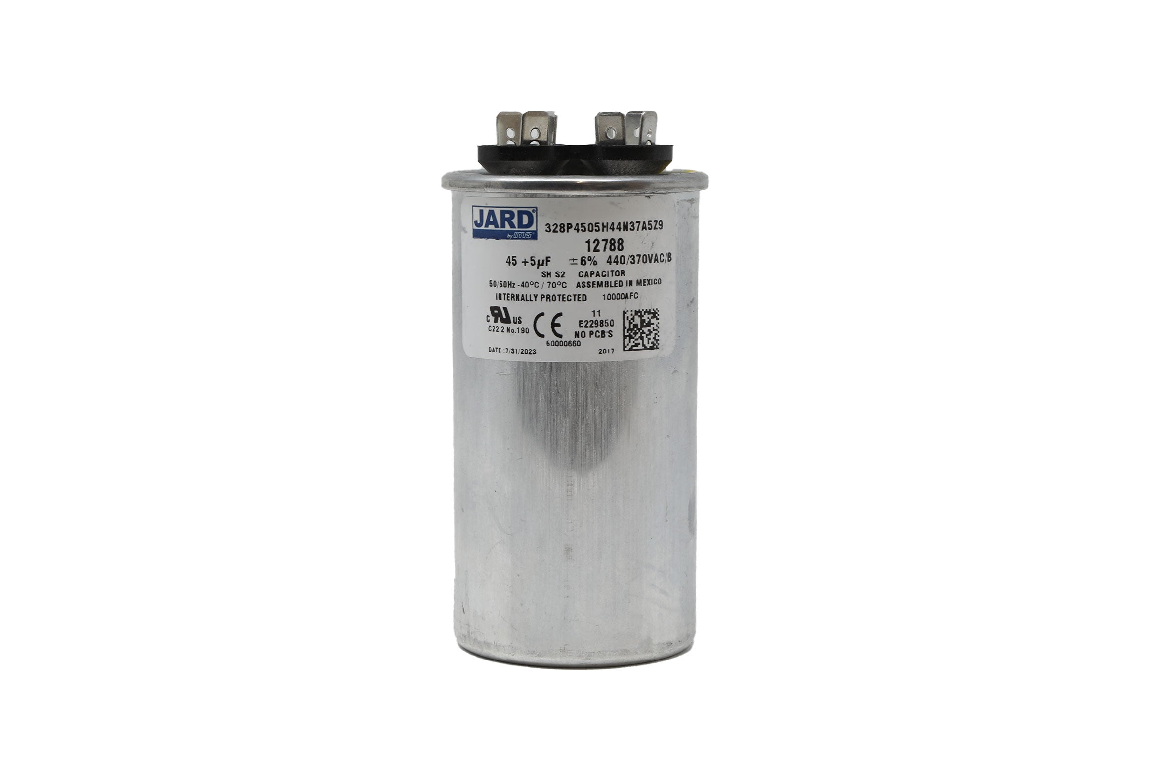 Jard 12788 45/5 MFD 440V Motor Run Capacitor, Round Fashion