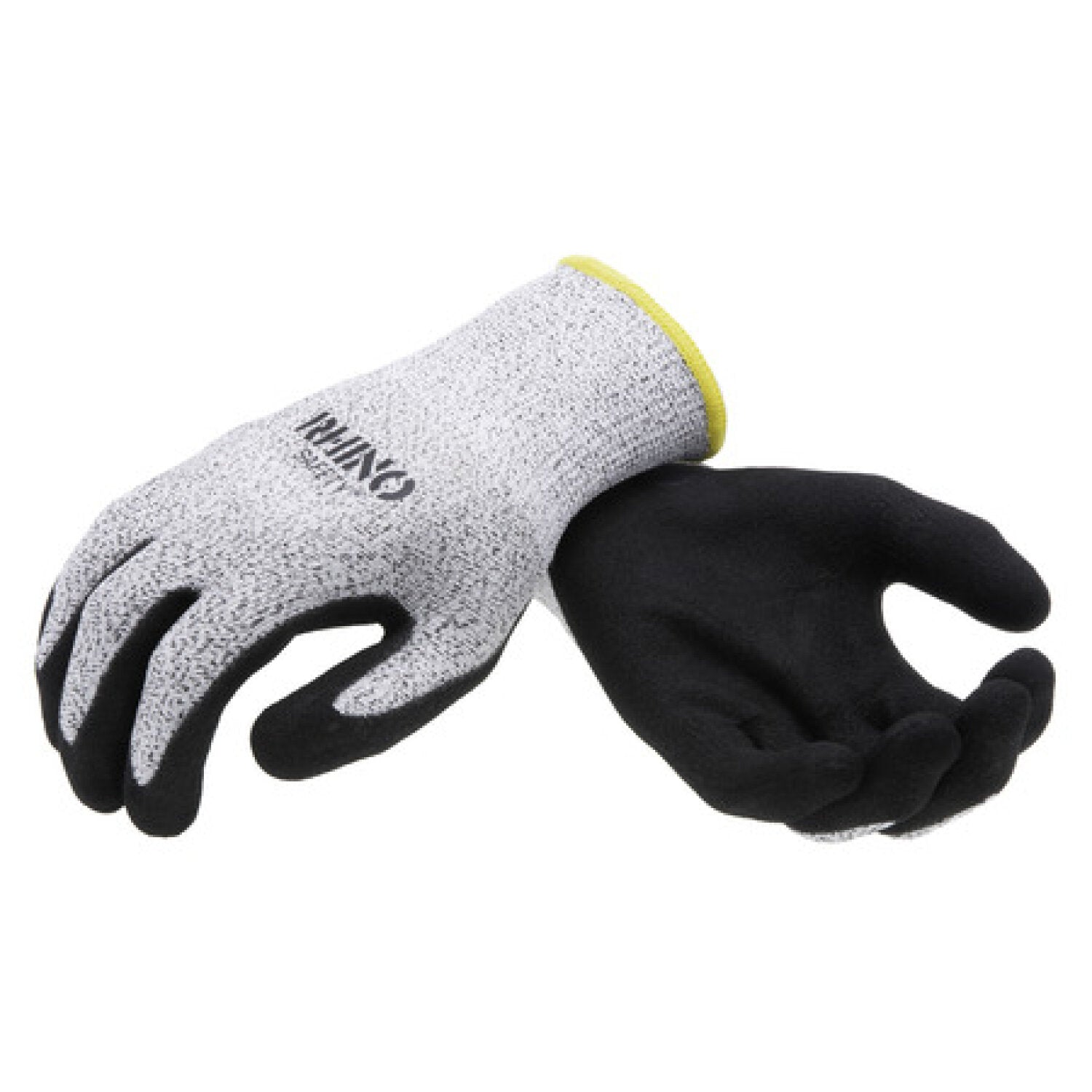 NSI GLV-500XL Black/White Nylon Cut-Resistant Gloves, Nitrile Palm, Extra Large Online Sale