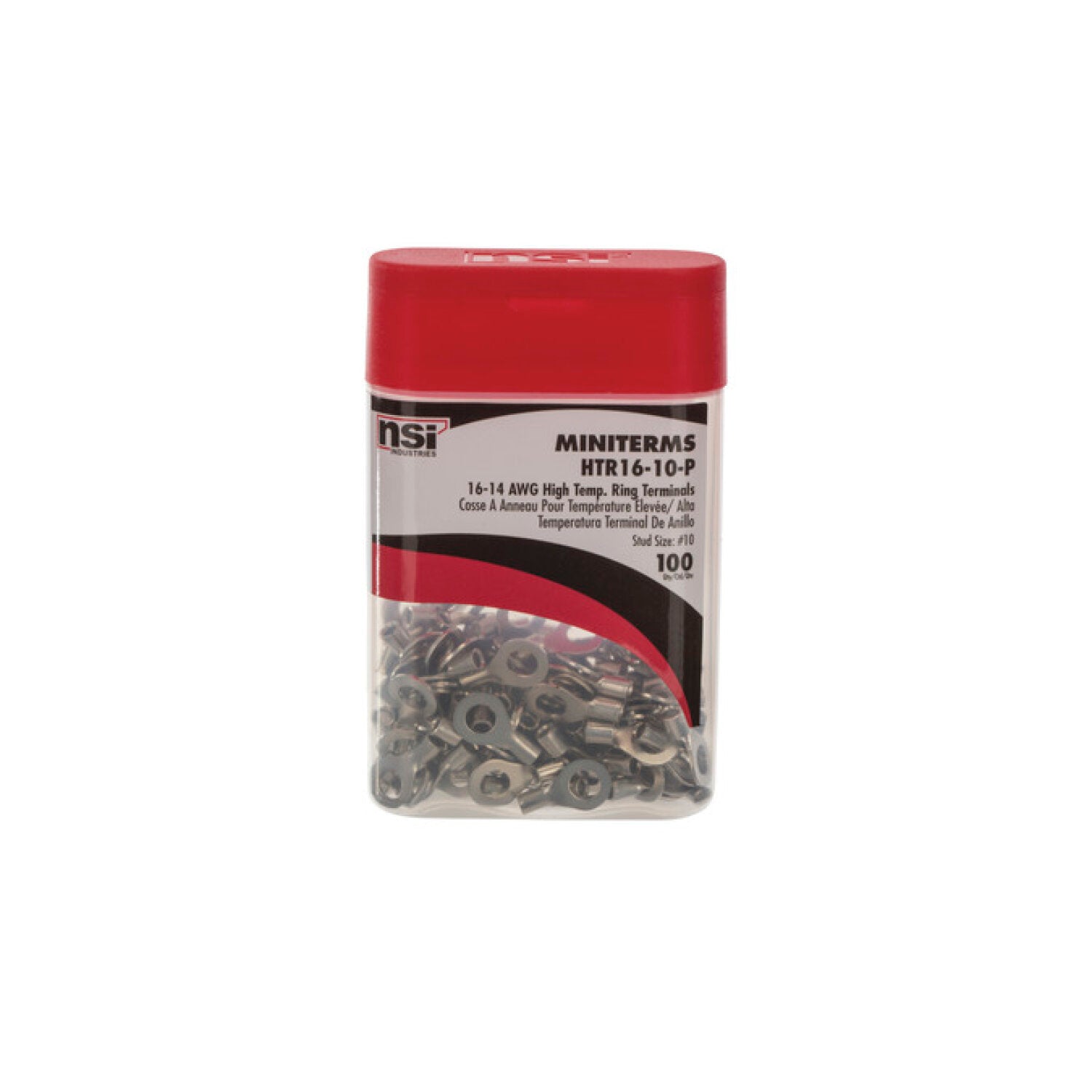 NSI HTR16-10-P 16-14 AWG Hi-Temp Ring Terminal 100Pc. PRO Pack Online Hot Sale