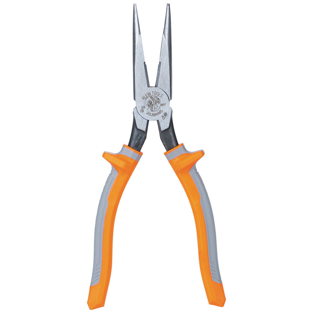 Klein Tools 2038RINS  Pliers, Long Nose Side-Cutters, Insulated, 8-Inch Online now