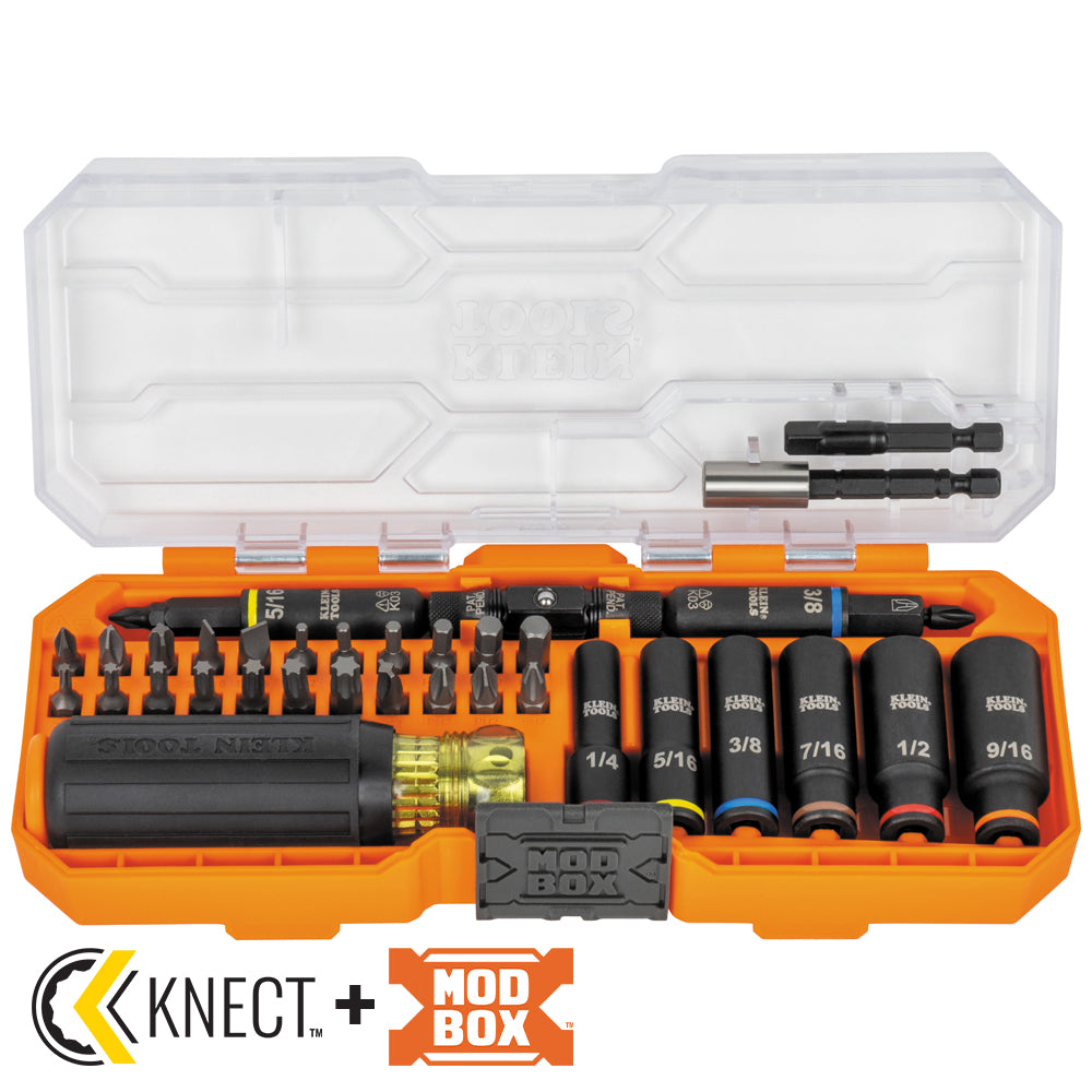 Klein Tools 32502HD KNECT™ Impact-Rated Screwdriver and Socket Set with Case, 41-Piece Hot on Sale