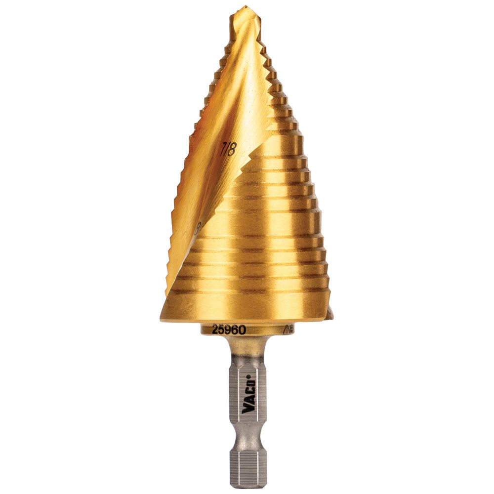Klein Tools 25960 3-Step Drill Bit, Double-Fluted, 7/8-Inch to 1-3/8-Inch on Sale