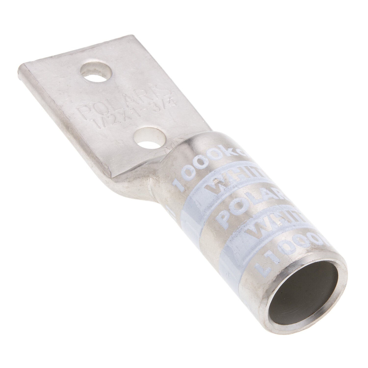 NSI L1000NP 1000 MCM 1/2” 2-Hole Copper Long Lug with Peep Hole – White Sale