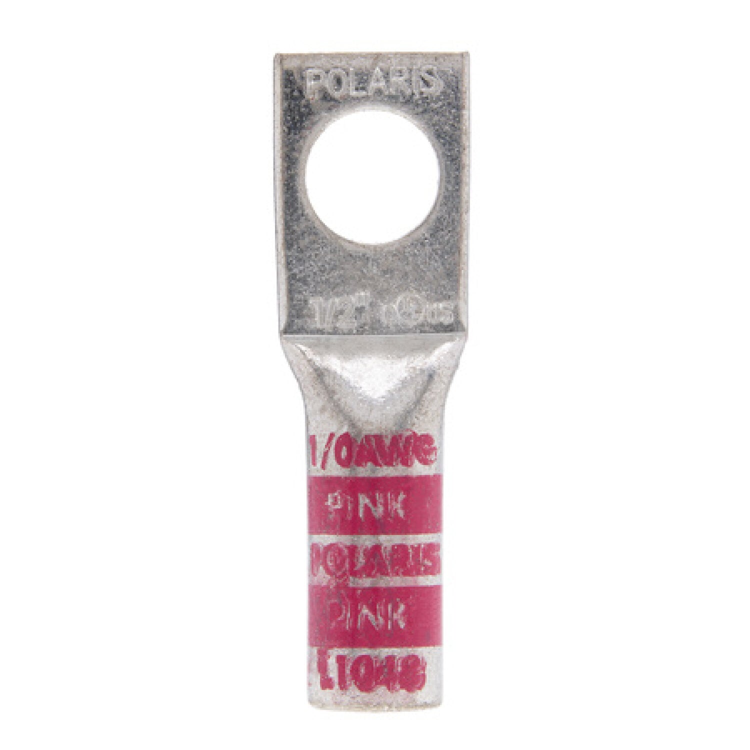 NSI L1048 Copper Long Lug – Pink 1-Hole 1/0 AWG 1/2 Inch on Sale