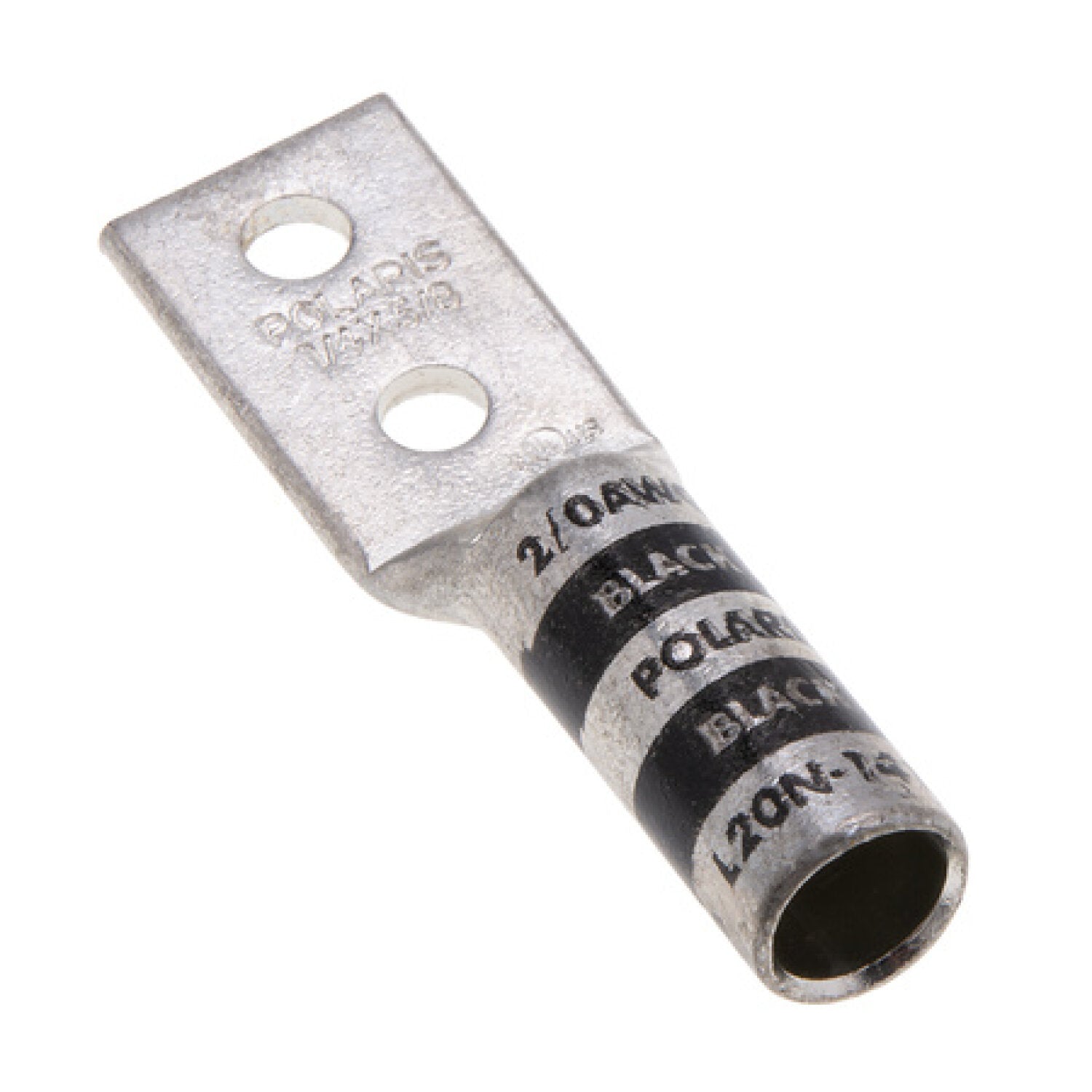 NSI L20N-141P Copper Long Lug with Peep Hole – Black 2-Hole 2/0 AWG 1/4 Inch Fashion