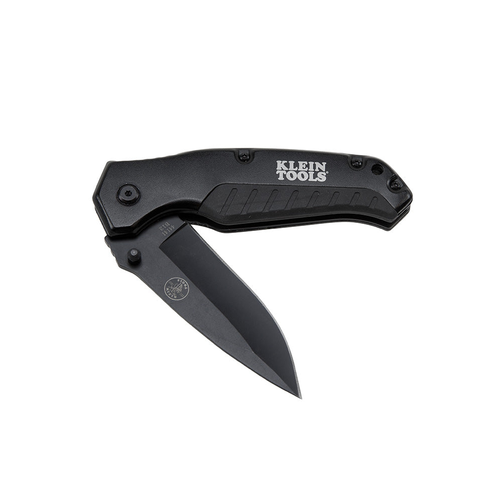 Klein Tools 44220 Pocket Knife, Black, Drop Point Blade Fashion