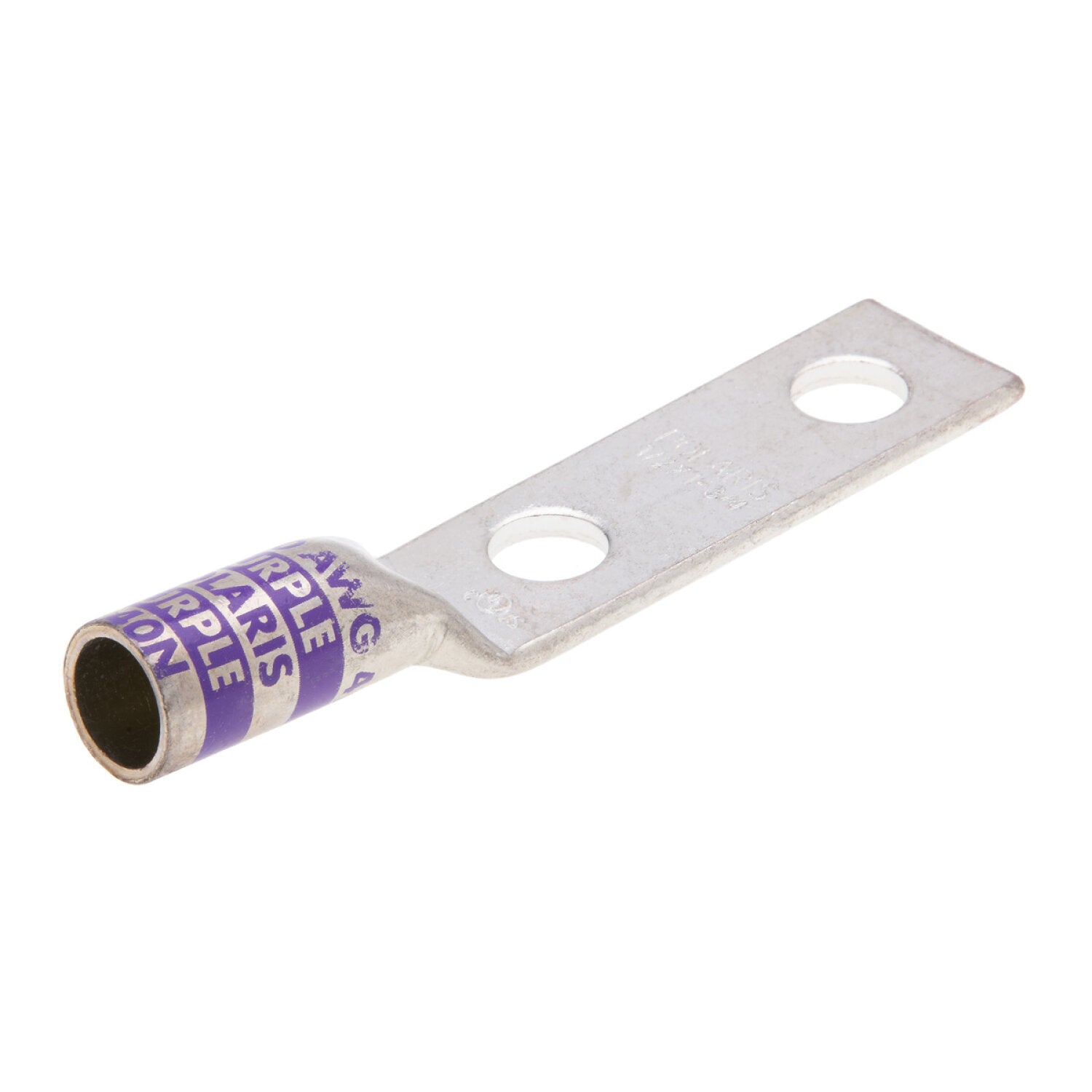 NSI L40N 4/0 AWG 1/2” 2-Hole Copper Long Lug – Purple Fashion