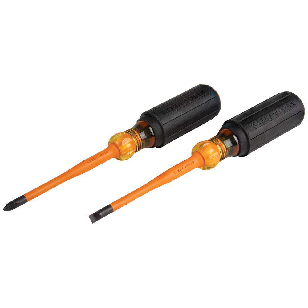 Klein Tools 33732INS Slim-Tip Insulated Phillips and Cabinet Tips, 2-Piece Discount