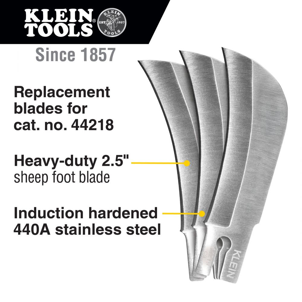 Klein Tools 44219 Replacement Hawkbill Blade for 44218 3-Pack Online Hot Sale