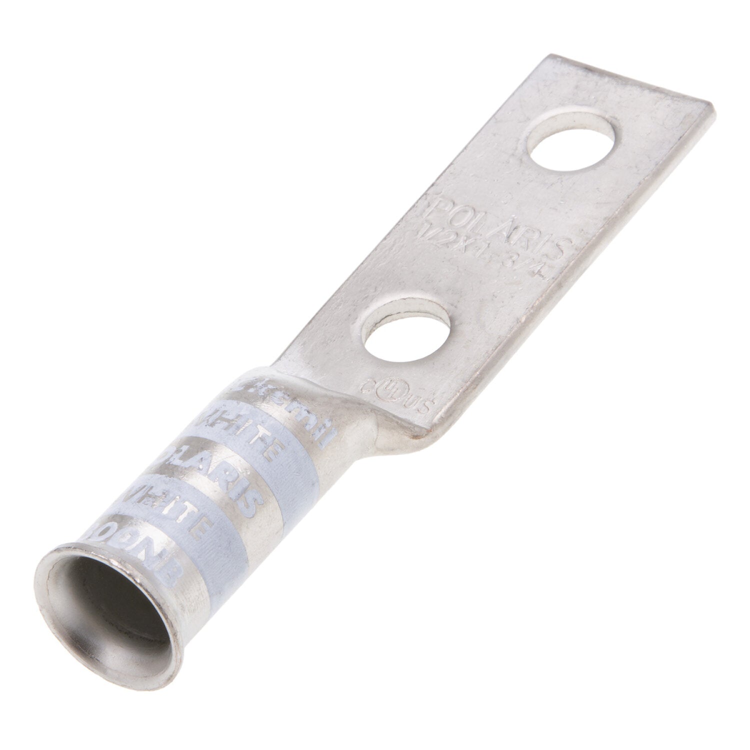 NSI L300NB 300 MCM 1/2” 2-Hole Copper Long Lug – White Hot on Sale