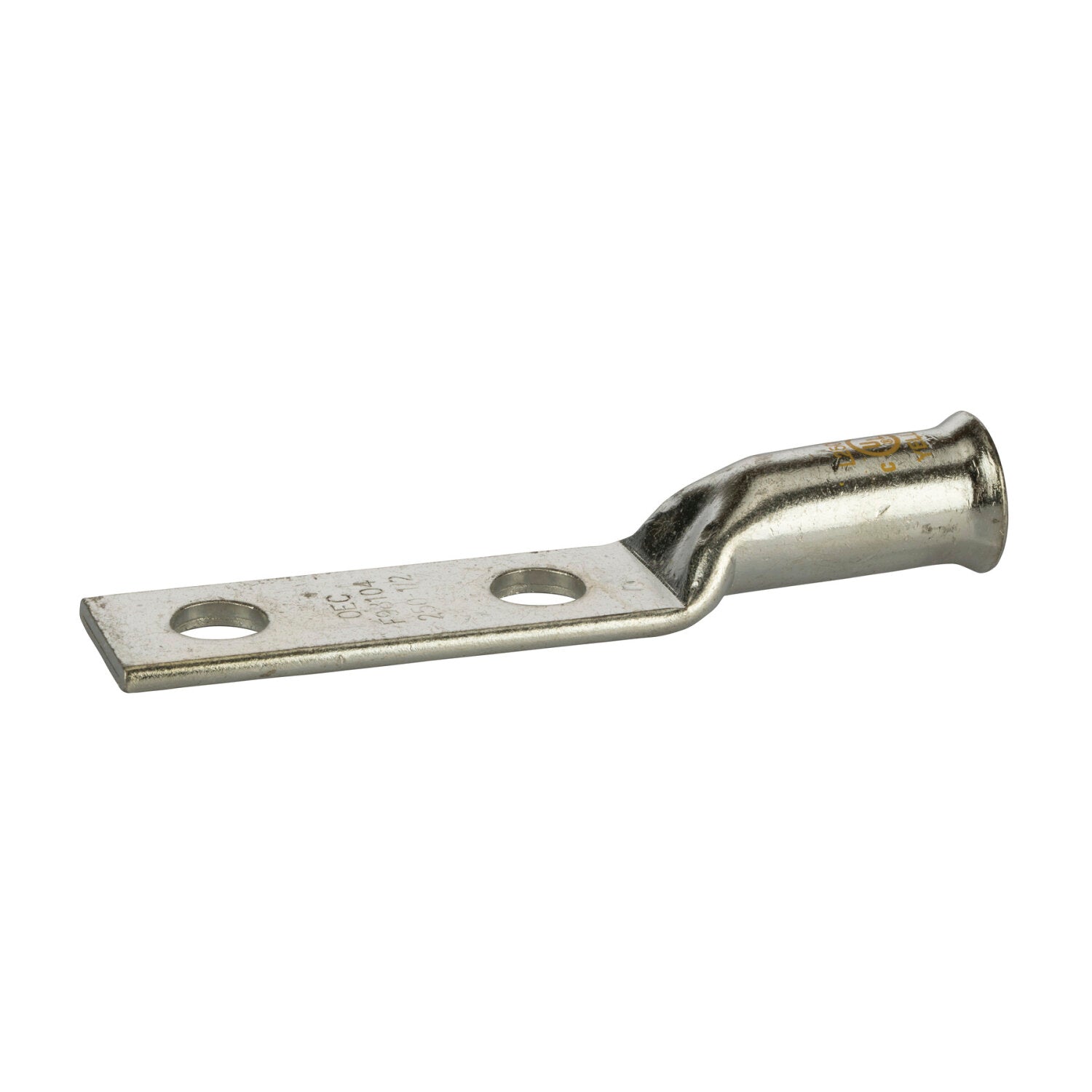NSI L250NB Copper Long Lug – Yellow 2-Hole 250 MCM 1/2 Inch Supply