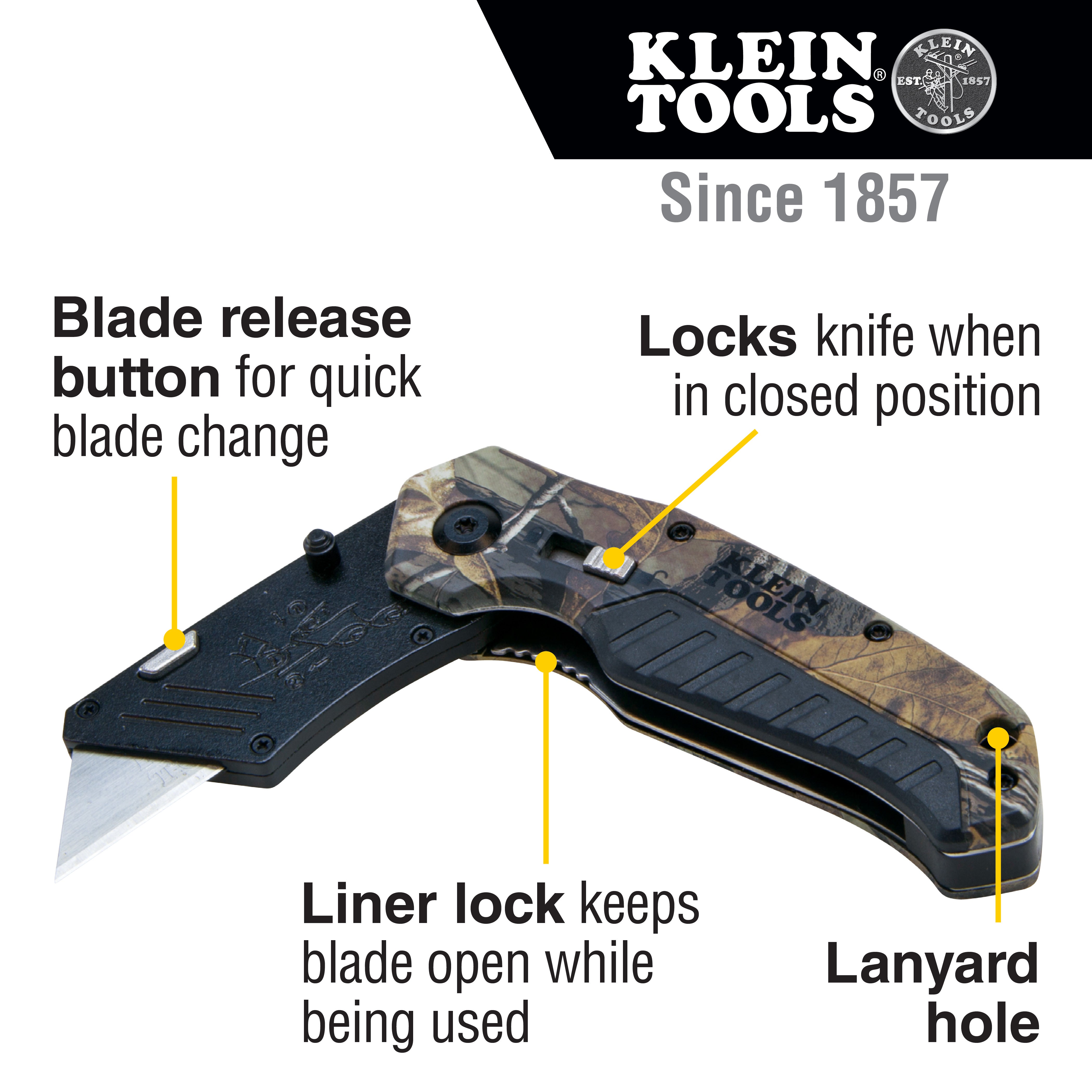 Klein Tools 44135 Folding Utility Knife Camo Assisted-Open Online Sale