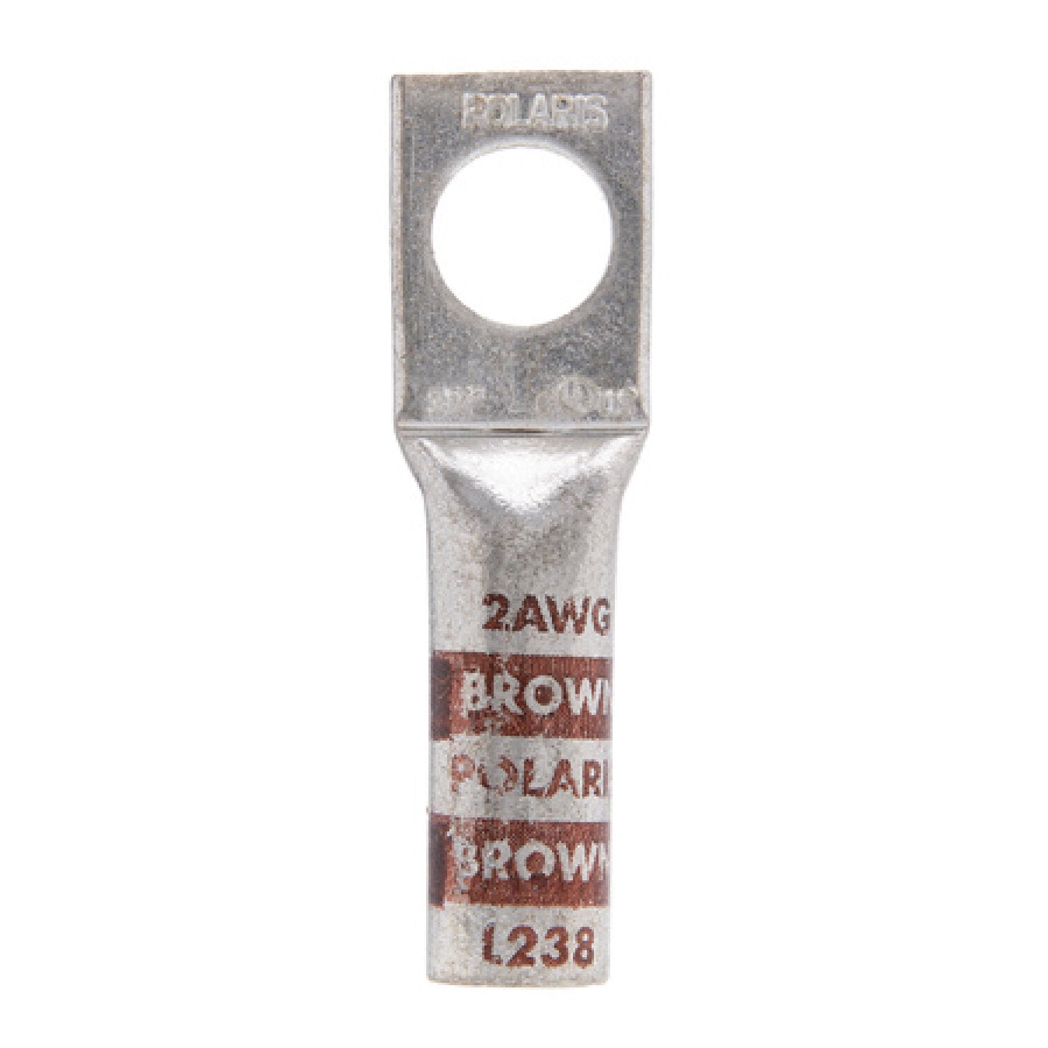NSI L238 Copper Long Lug – Brown 1-Hole 2 AWG 3/8 Inch Online Sale