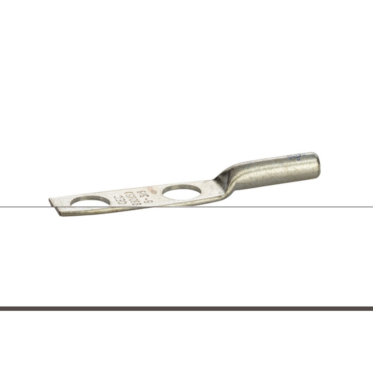 NSI L6N-38 Copper Long Lug – Blue 2-Hole 6 AWG 3/8 Inch Supply