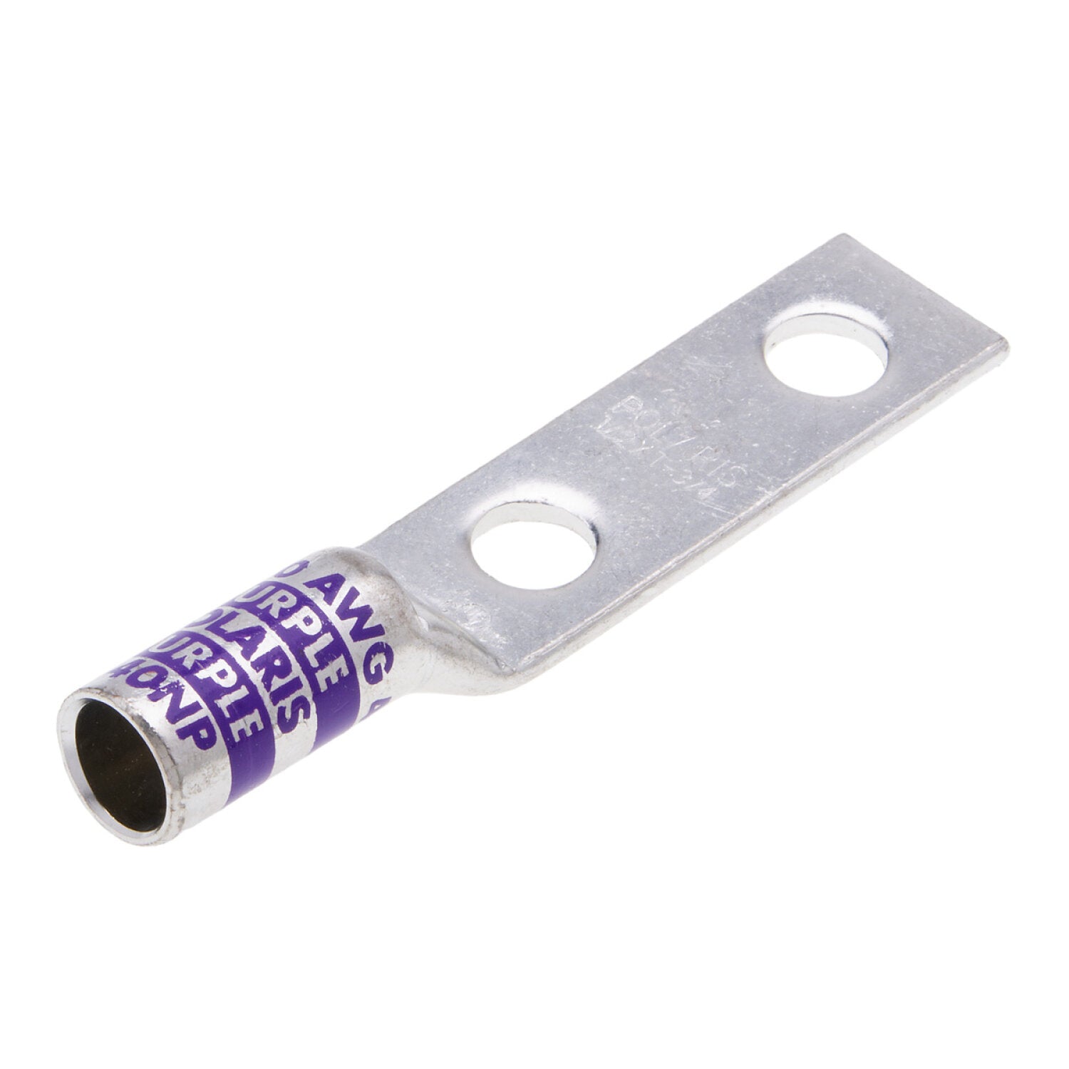 NSI L40NP 4/0 AWG 1/2” 2-Hole Copper Long Lug with Peep Hole – Purple Online Sale