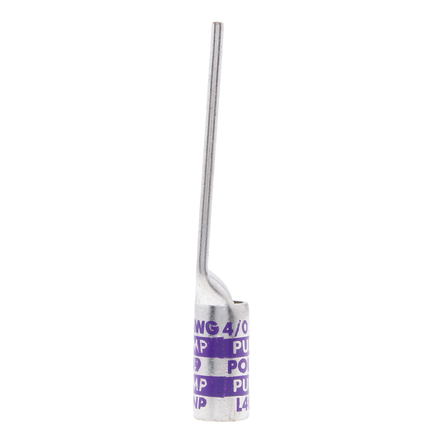 NSI L40NP 4/0 AWG 1/2” 2-Hole Copper Long Lug with Peep Hole – Purple Online Sale