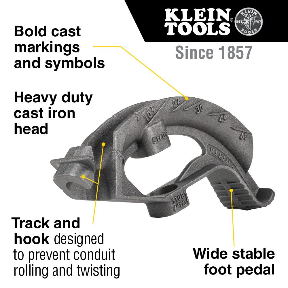 Klein Tools 51609 3/4-Inch Iron Conduit Bender Head Fashion