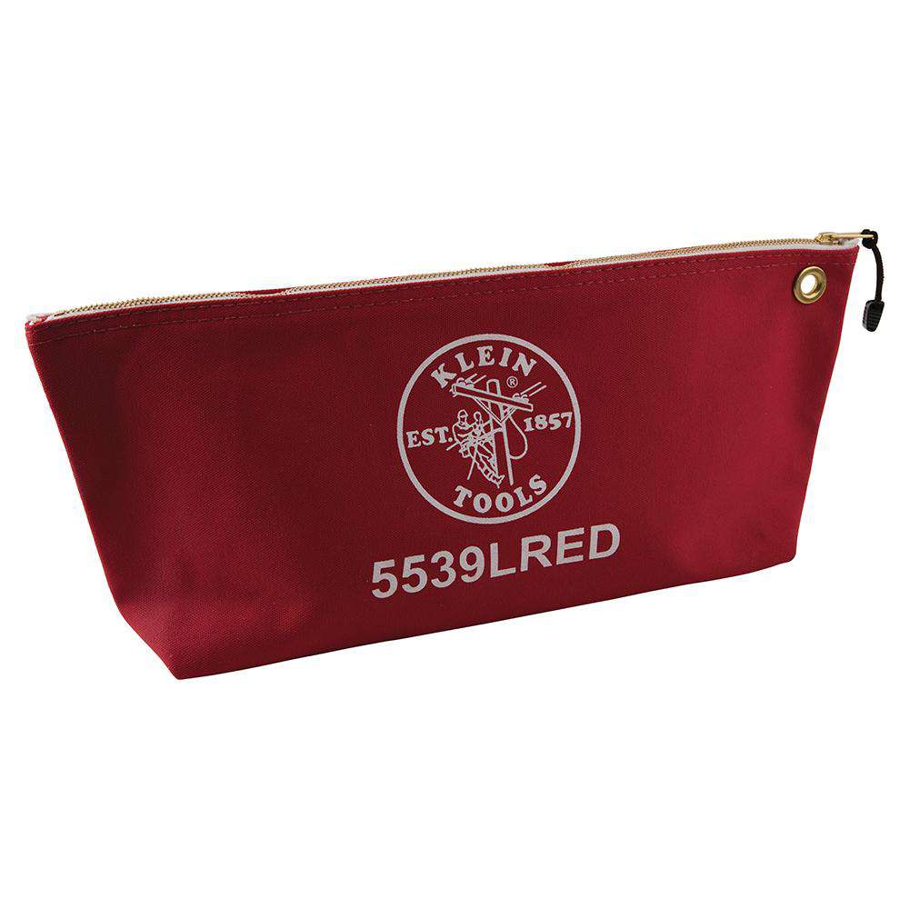 Klein Tools 5539LRED Zipper Bag, Large Canvas Tool Pouch, 18-Inch, Red Online Hot Sale