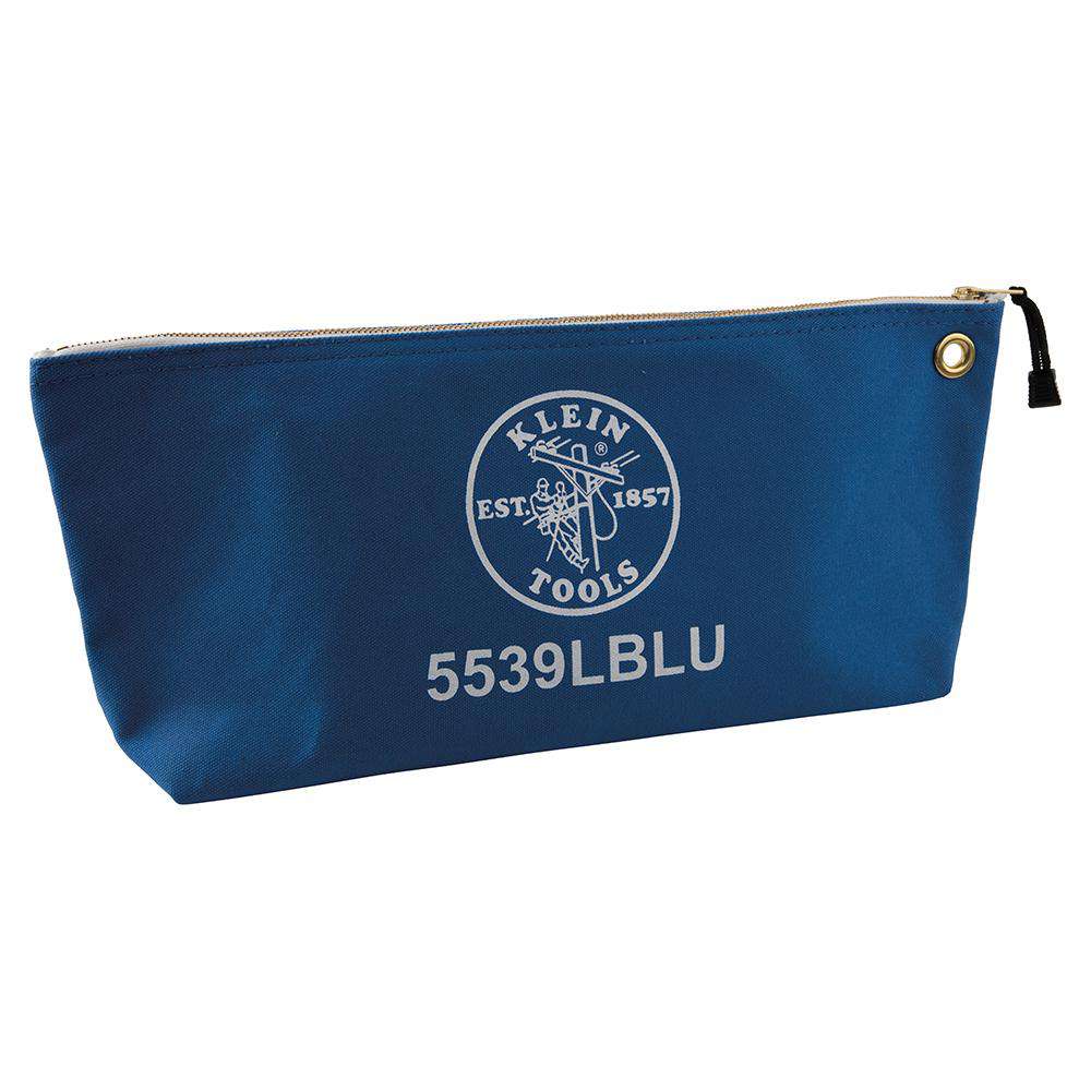 Klein Tools 5539LBLU Zipper Bag, Large Canvas Tool Pouch, 18-Inch, Blue Sale