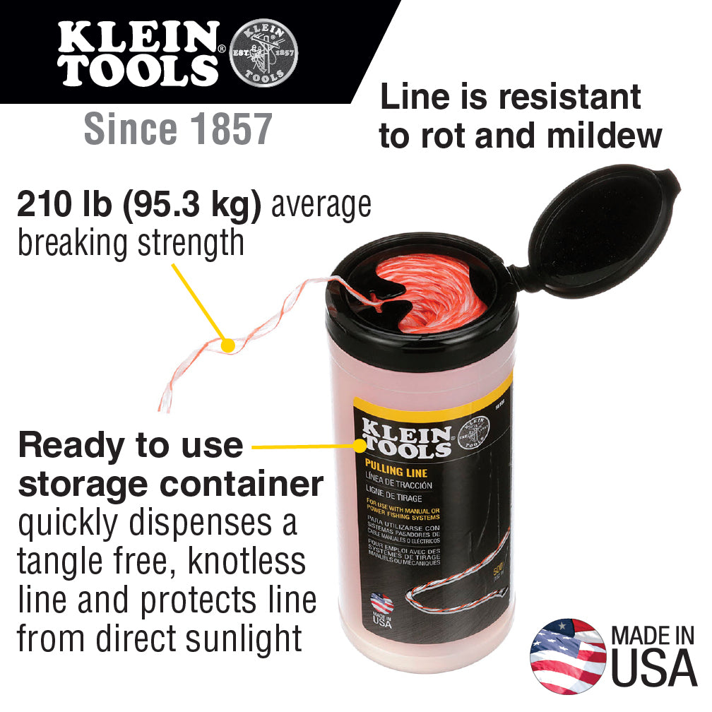 Klein Tools 56108 Poly Pull Line with Orange Tracer 500-Feet on Sale