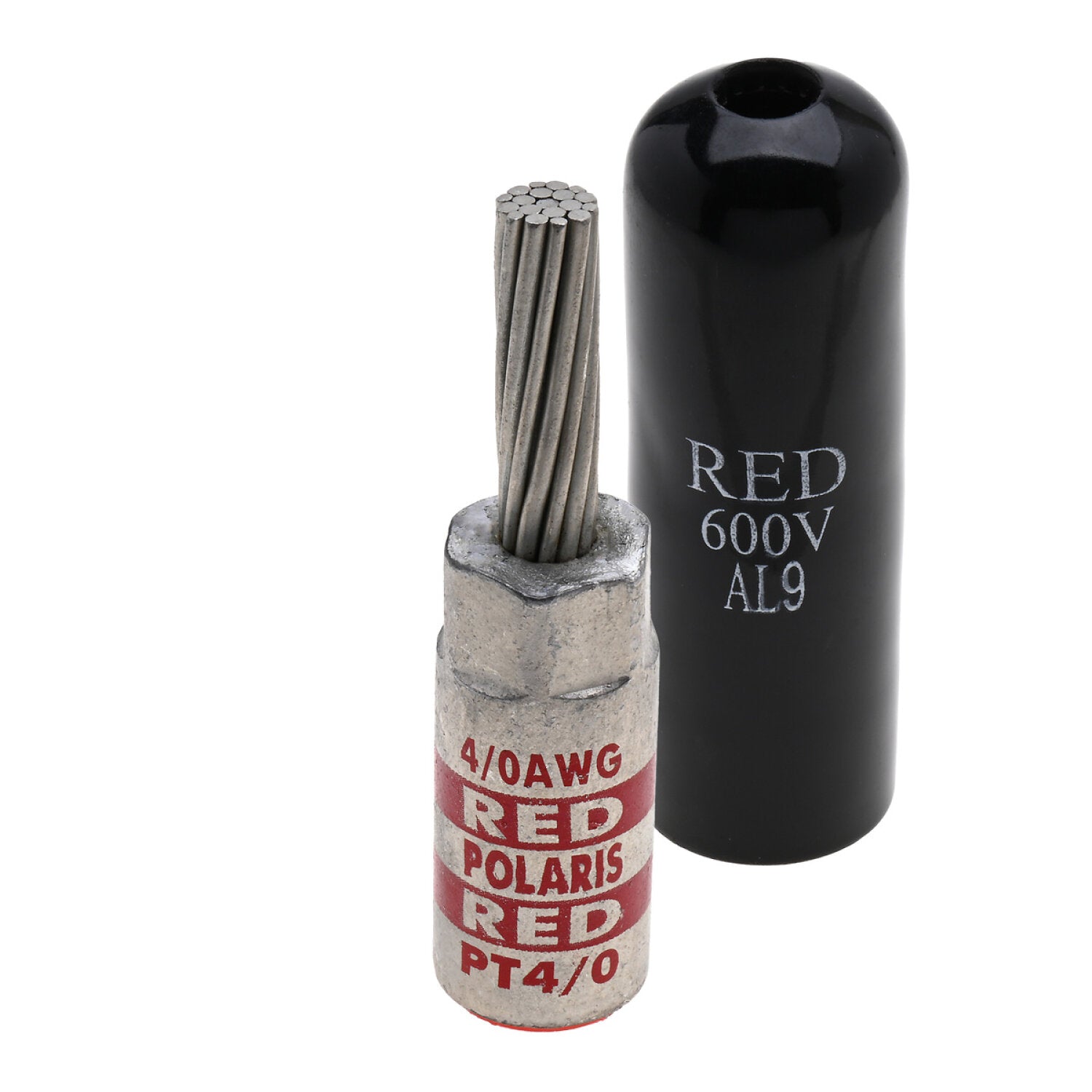 NSI PT4/0 2/0 AWG Aluminum Pin Terminal – Red – Copper Pin on Sale