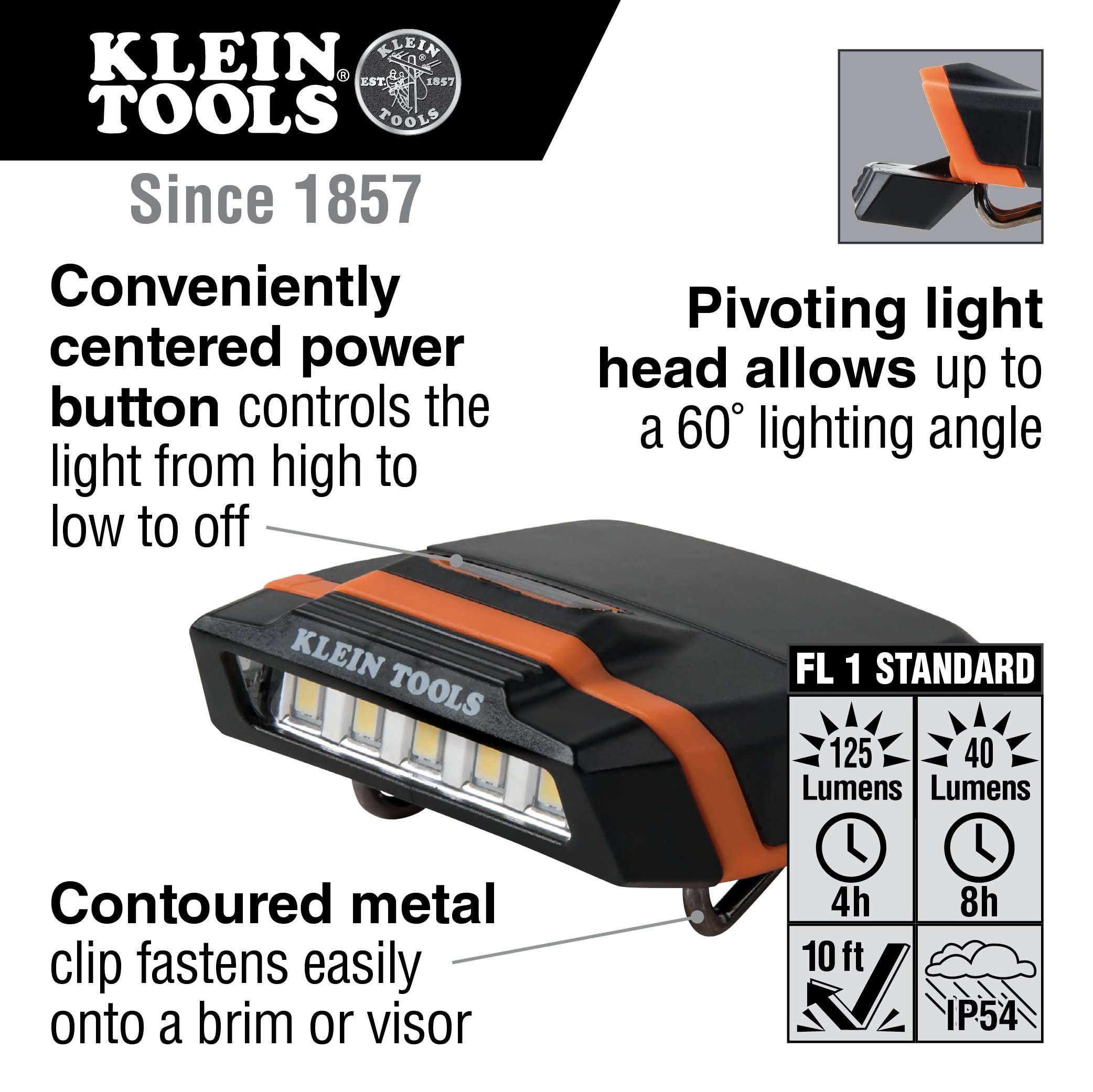 Klein Tools 56402 Cap Visor LED Light Hot on Sale