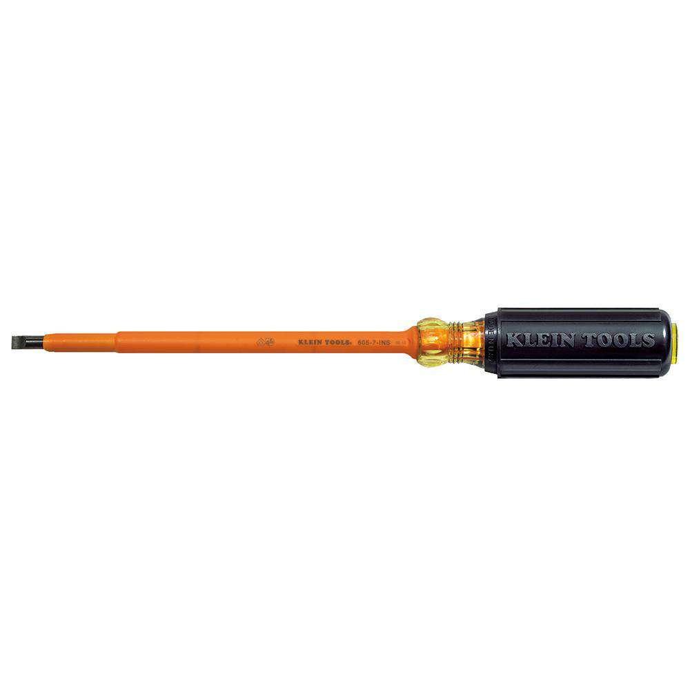 Klein Tools 605-7-INS Insulated 1/4-Inch Cabinet Tip Screwdriver, 7-Inch Online