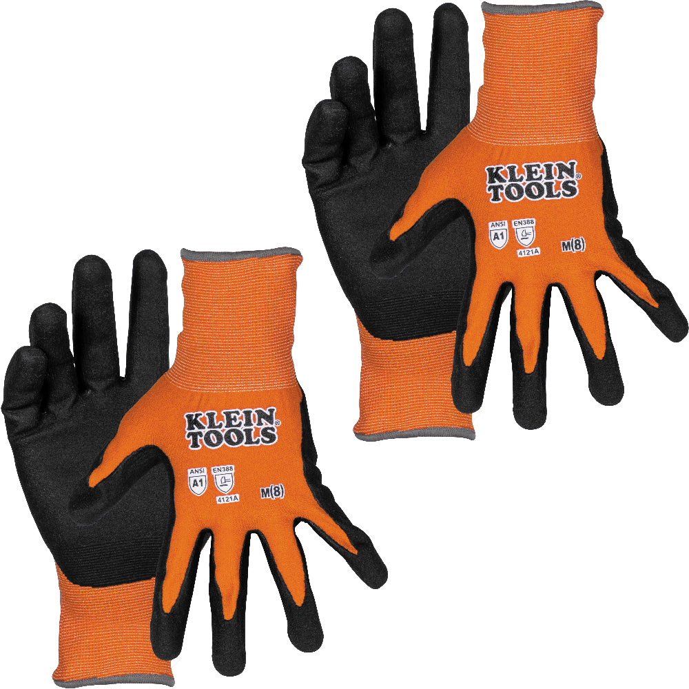 Klein Tools 60580  Knit Dipped Gloves, Cut Level A1, Touchscreen, Medium, 2-Pair Online now