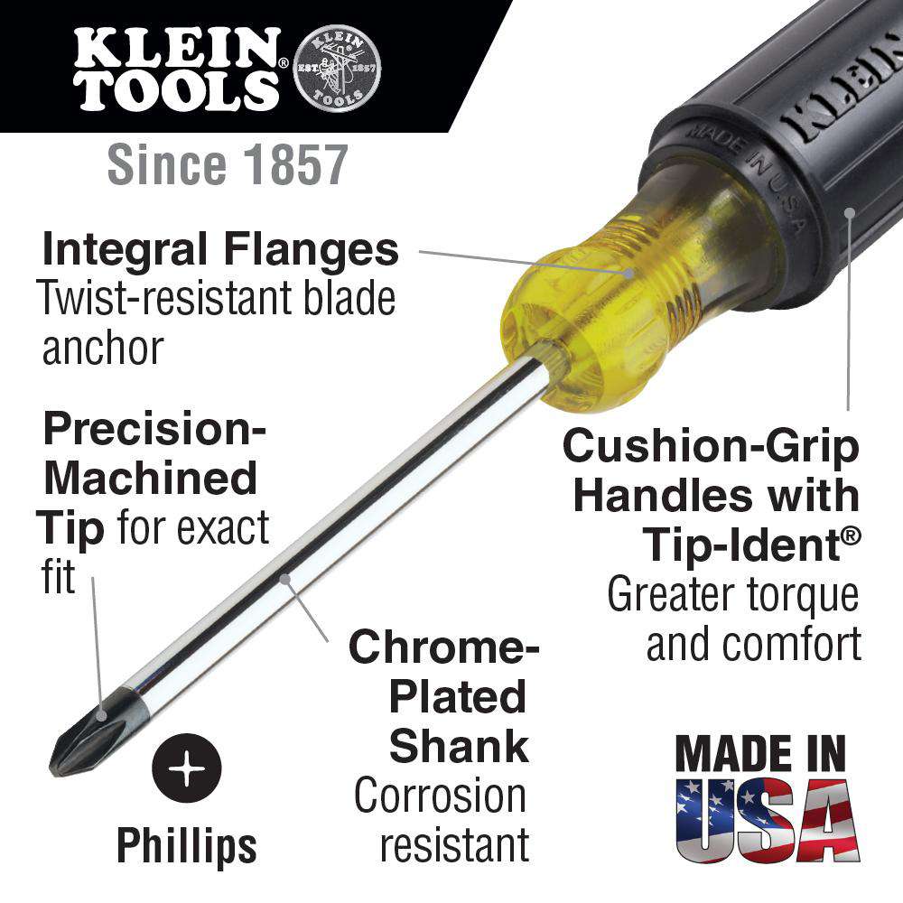 Klein Tools 604-3 #0 Phillips Mini Screwdriver, 3-Inch, Cushion Grip Online now