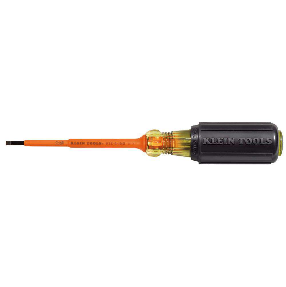 Klein Tools 612-4-INS Insulated 1/8-Inch Slotted Screwdriver, 4-Inch Online Hot Sale