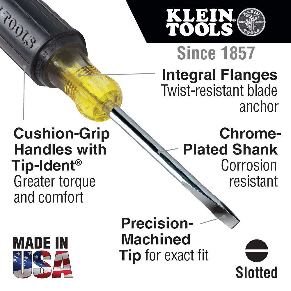 Klein Tools 606-2 1/16-Inch Keystone Tip Mini Screwdriver, 2-Inch Hot on Sale