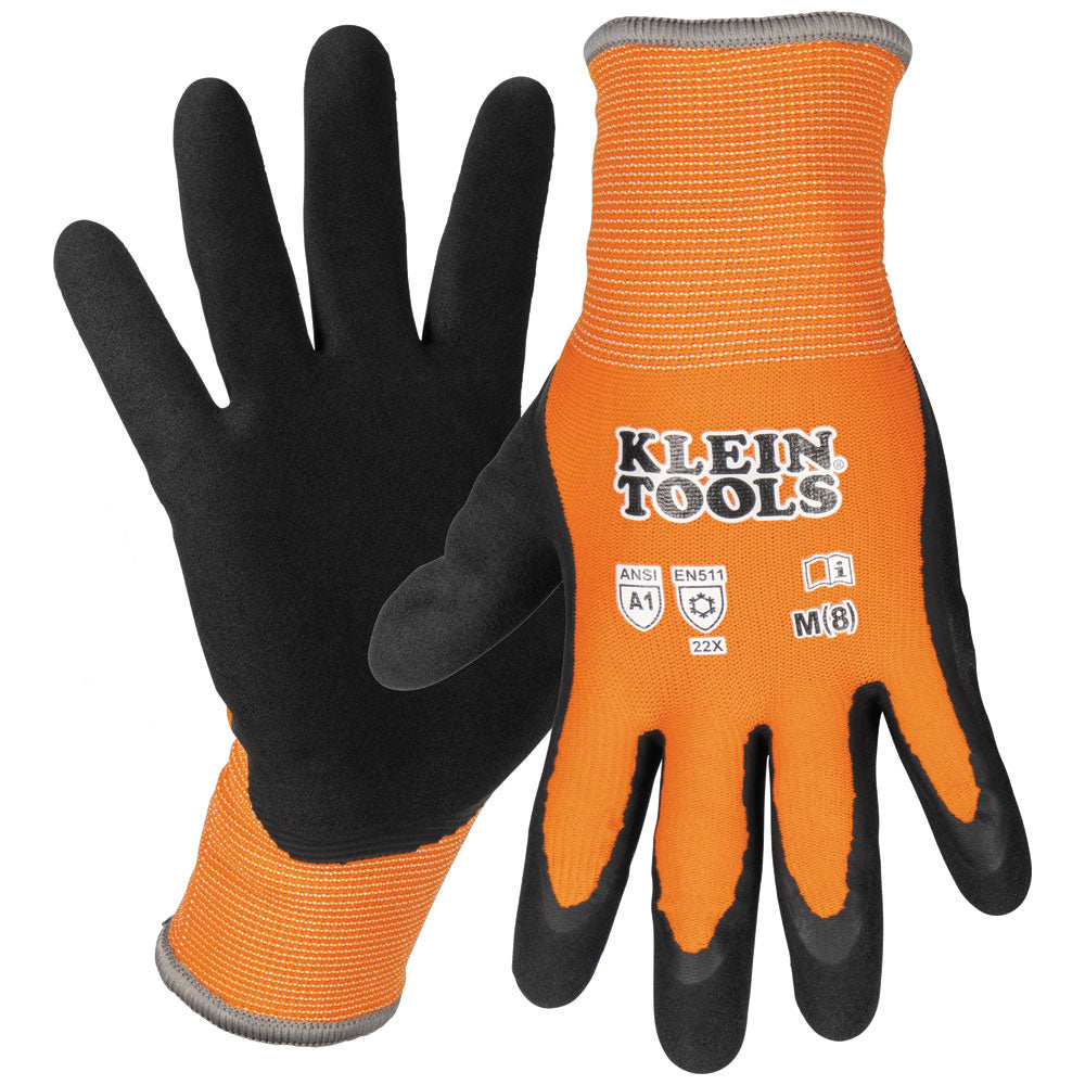 Klein Tools 60835 Winter Knit Dipped Gloves, Cut Level A1, Touchscreen, Medium Online Sale