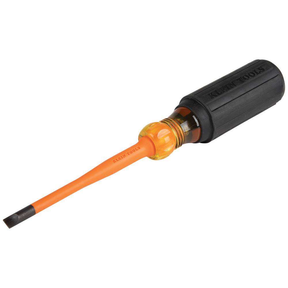 Klein Tools 6924INS Slim-Tip Insulated Screwdriver, 1/4-Inch Cabinet, 4-Inch Round Shank Discount